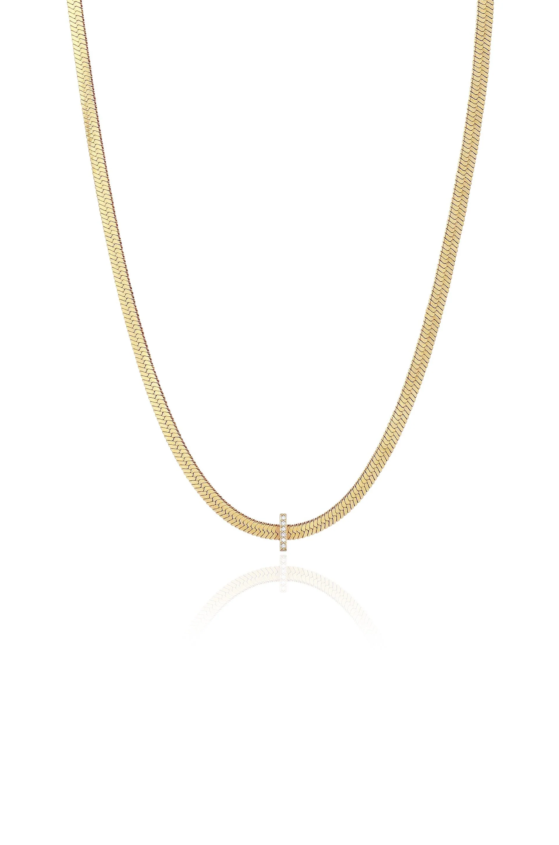 Initial Herringbone Necklace - Image 14