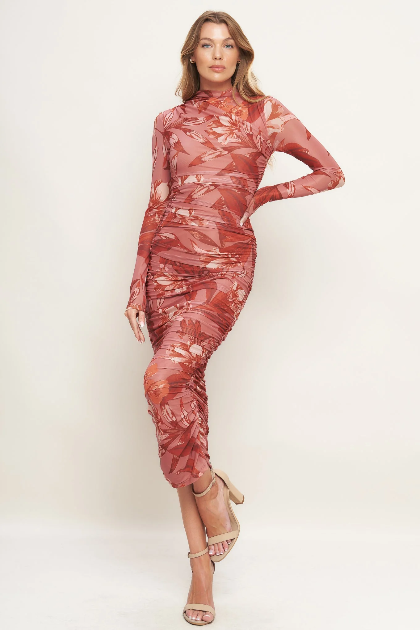 INSTA WORTHY SIENNA POWER MESH MIDI DRESS - FINAL SALE - Image 3