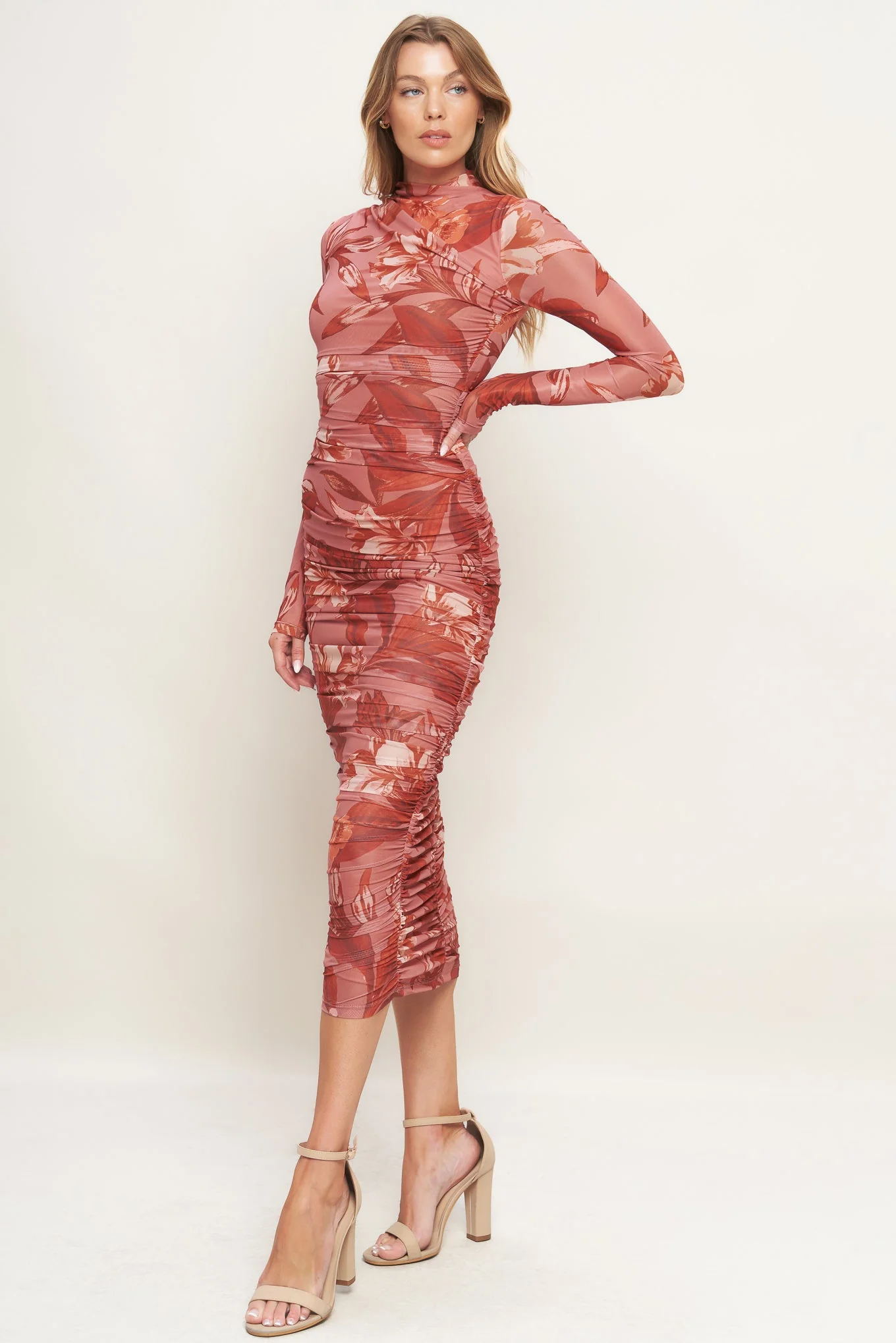 INSTA WORTHY SIENNA POWER MESH MIDI DRESS - FINAL SALE - Image 6
