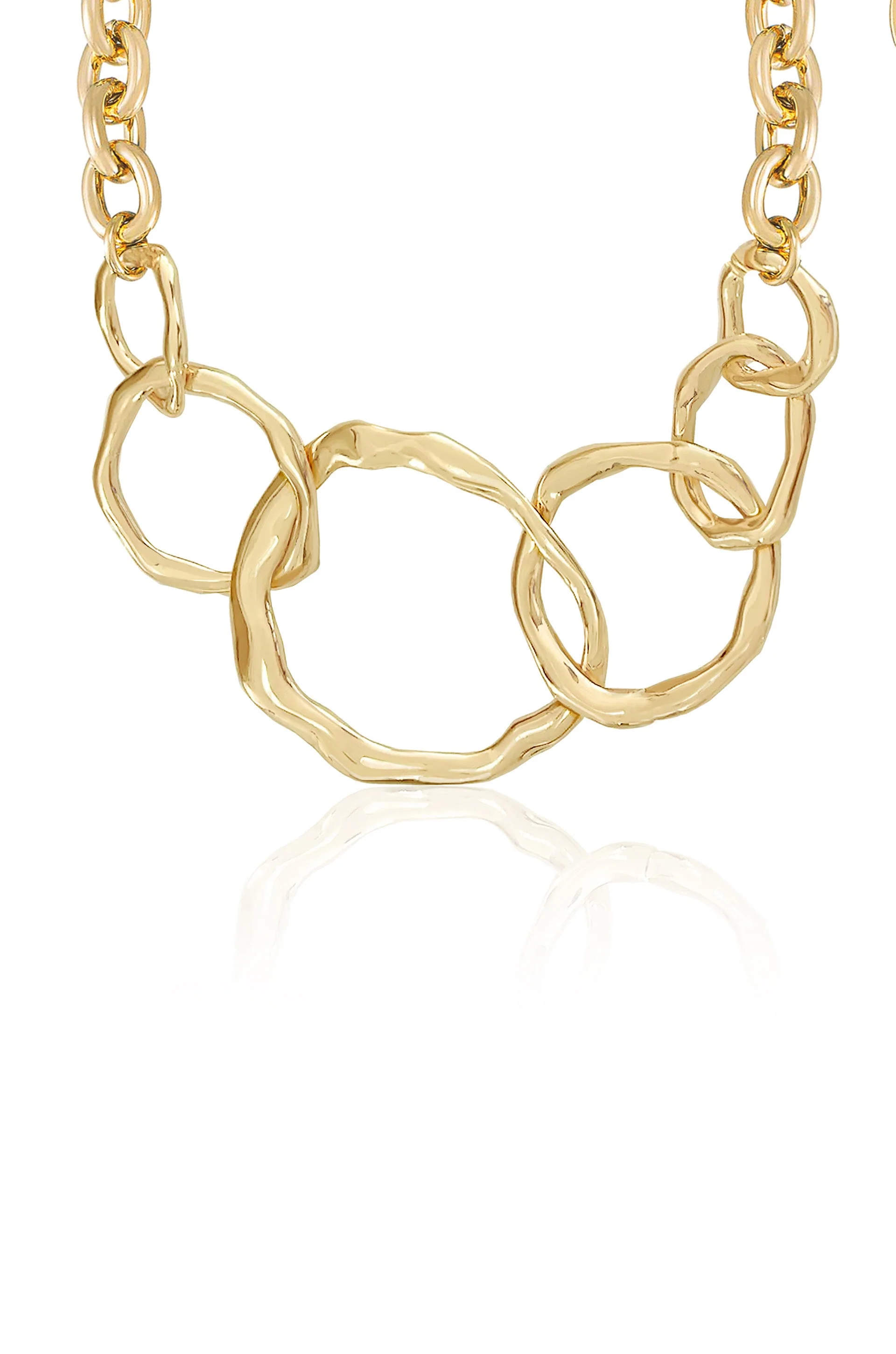 Interlocking Golden Chain Necklace - Image 2