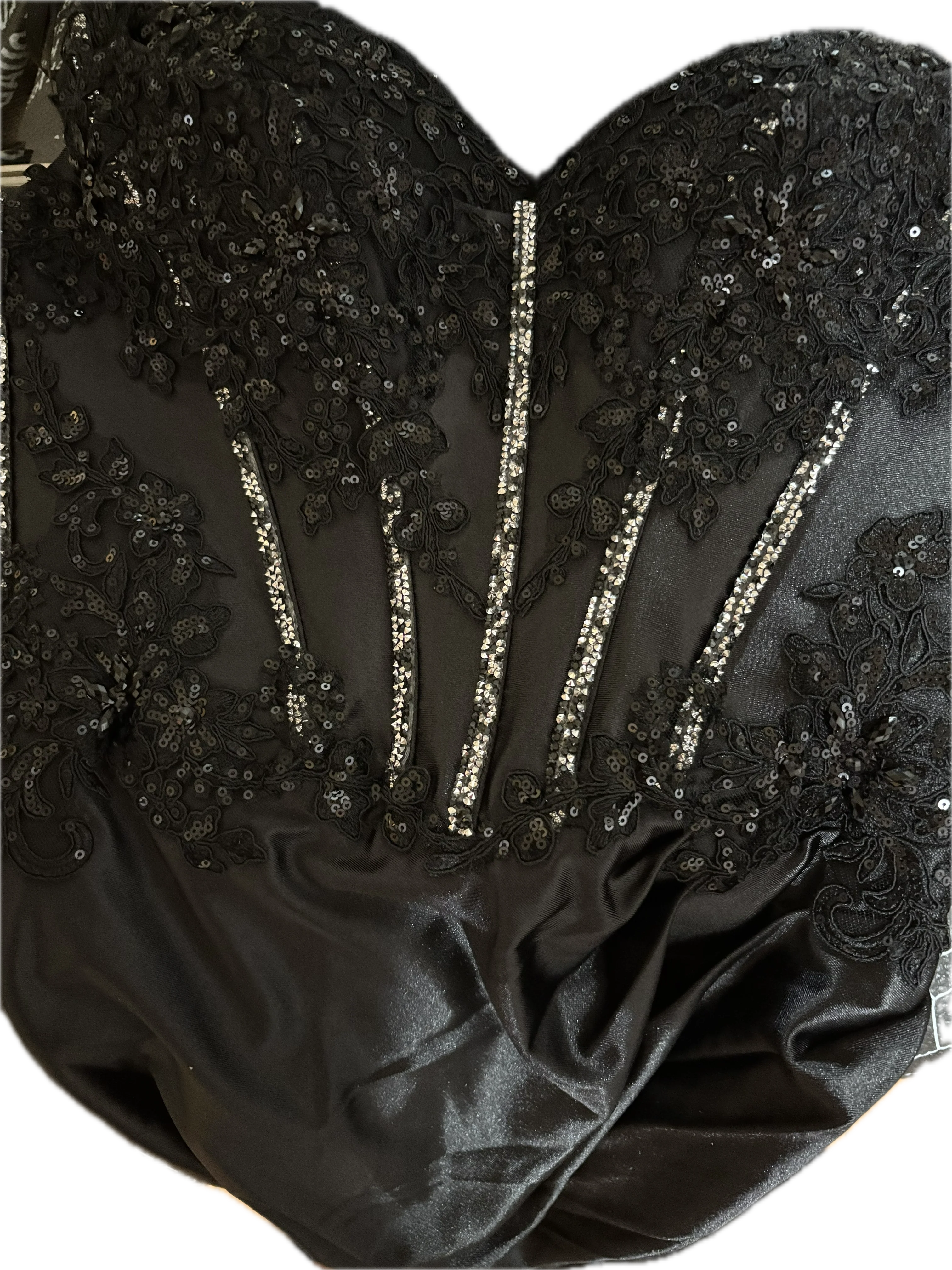 Jupiter Gown - Fitted Strapless Lace & Satin Gown - Image 10