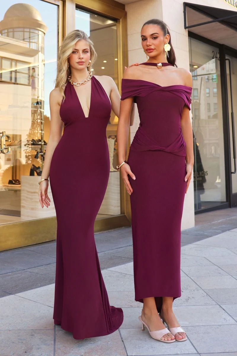 Kara Maxi - Adjustable Halter Tie ITY Dress - Image 16