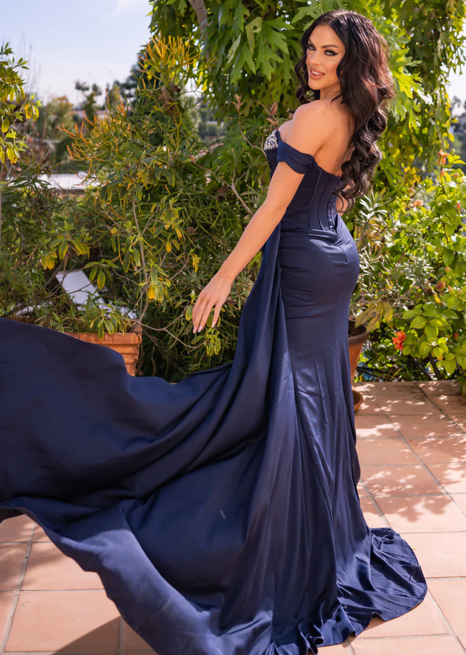Katrina Gown - Navy - Image 6