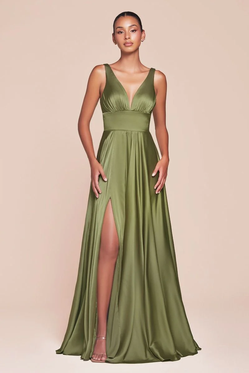 Kinsley Gown - Soft Satin A-line Dress - Image 11