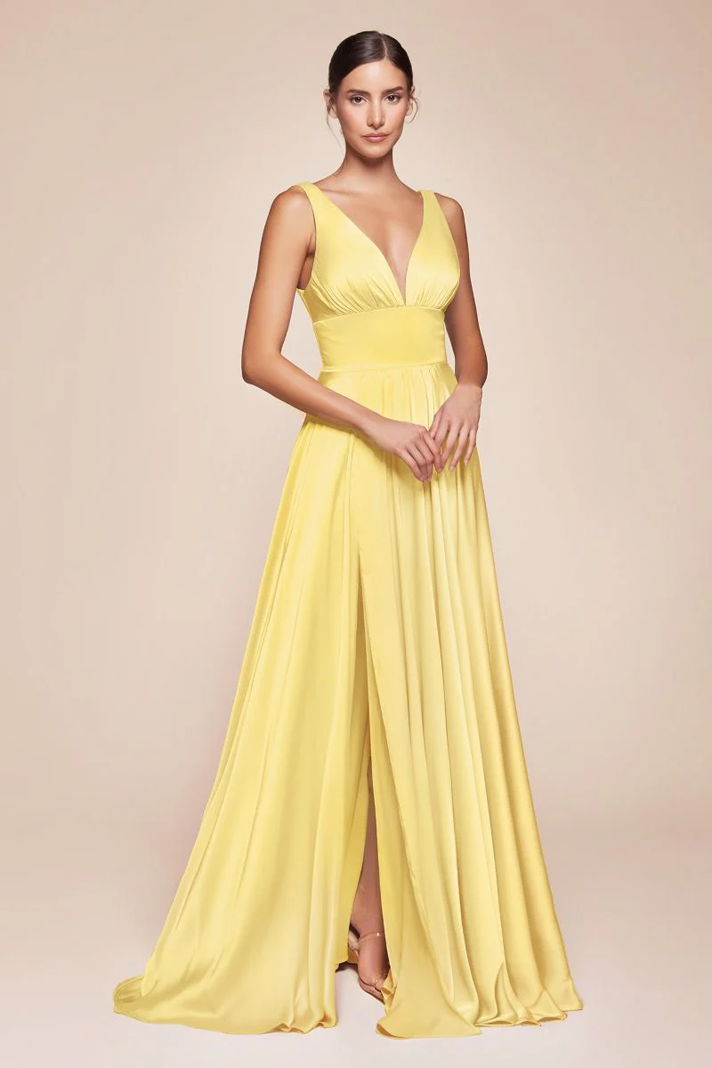 Kinsley Gown - Soft Satin A-line Dress - Image 12