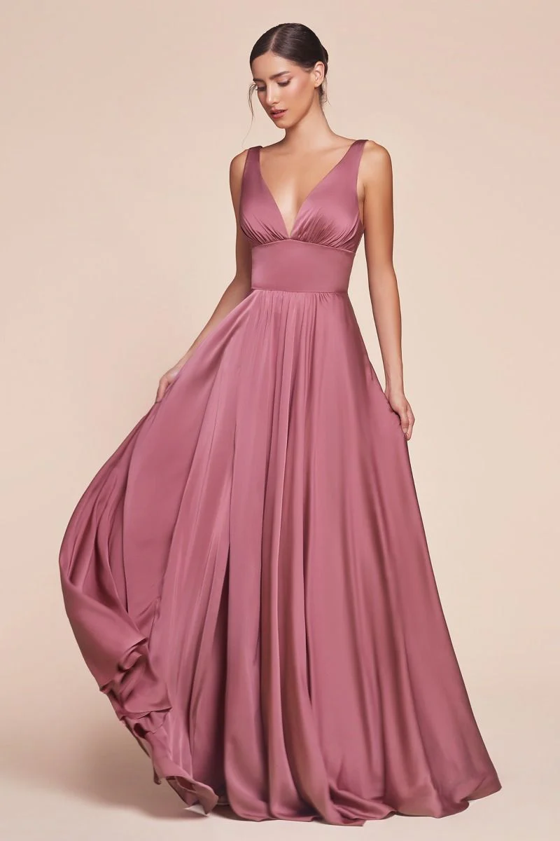 Kinsley Gown - Soft Satin A-line Dress - Image 13