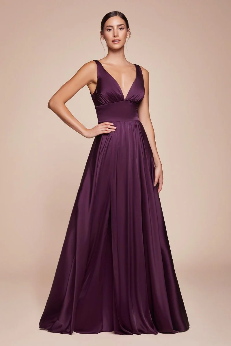 Kinsley Gown - Soft Satin A-line Dress - Image 26