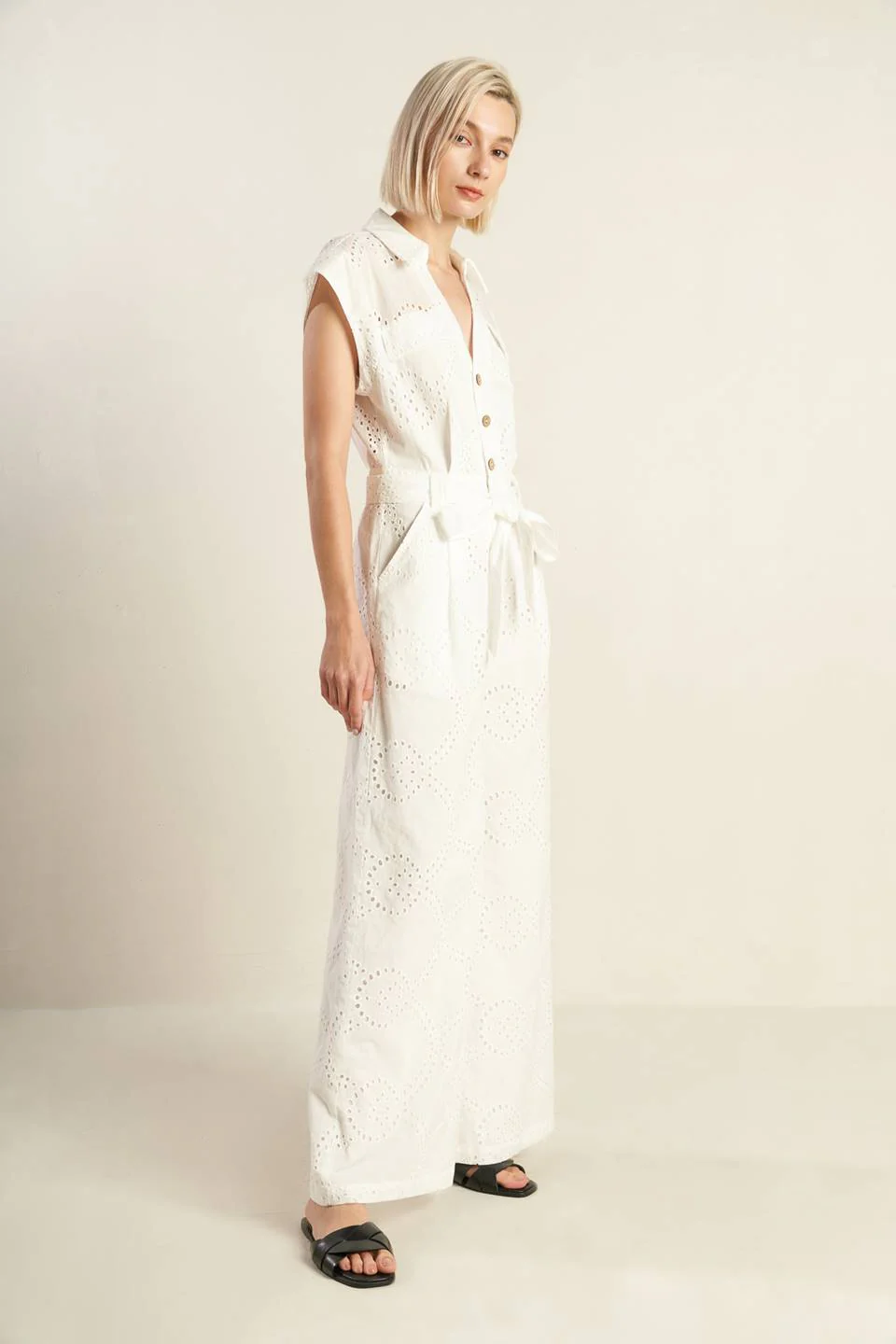 KNOW BETTER - WHITE EYELET JUMPSUIT - Image 6