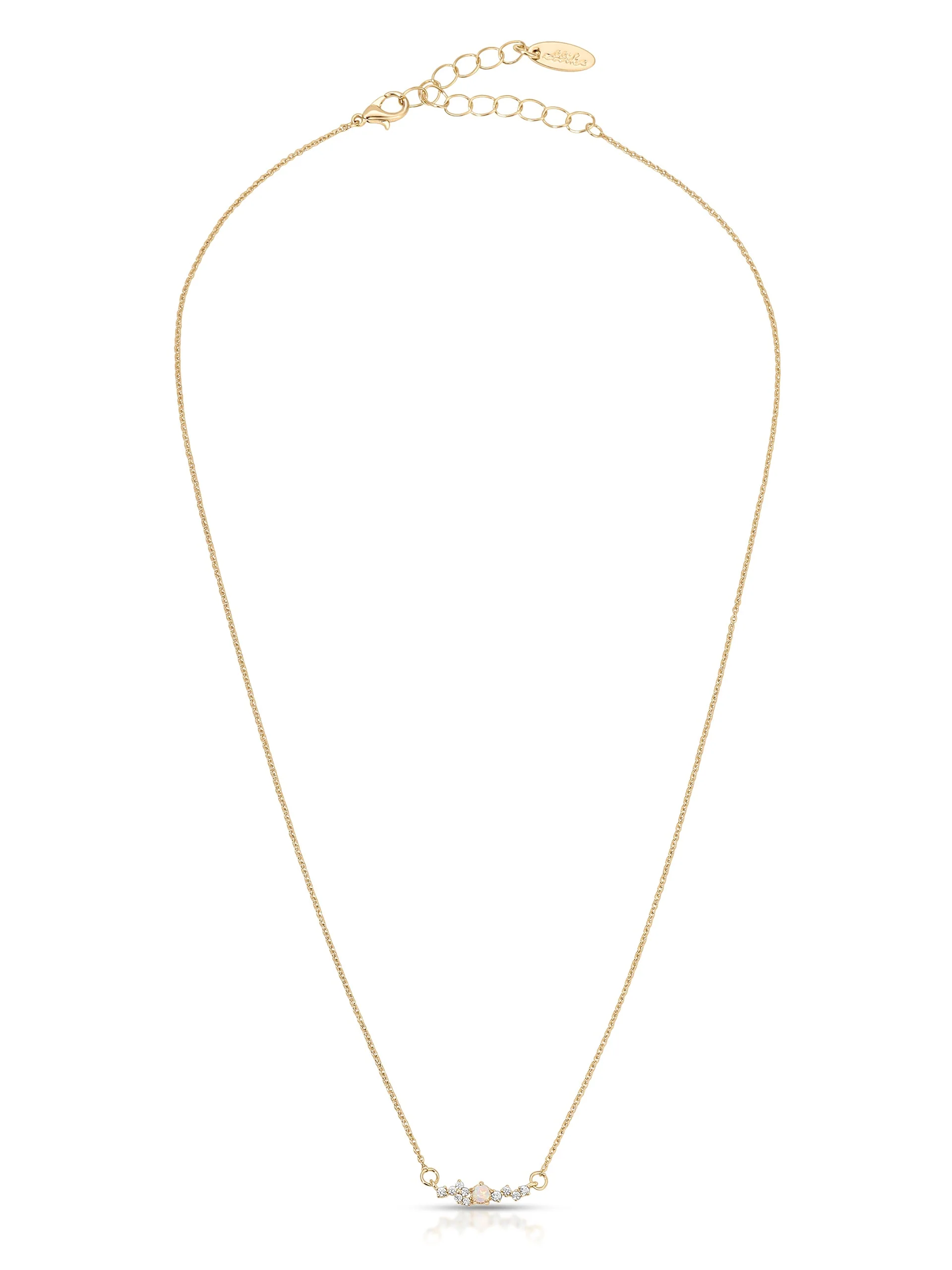 Layered Opal Lariat Necklace Set of 3 - Image 5