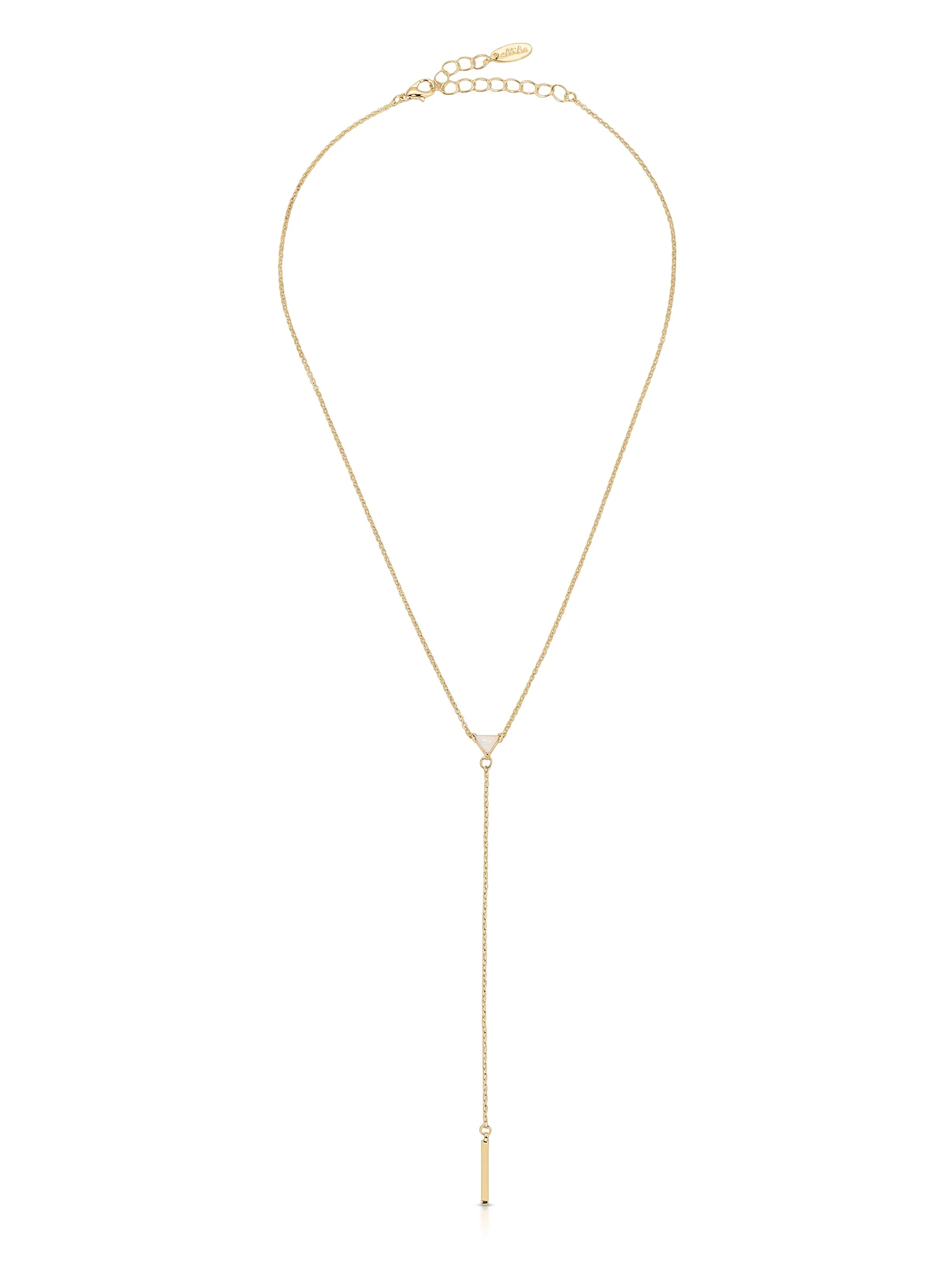 Layered Opal Lariat Necklace Set of 3 - Image 7
