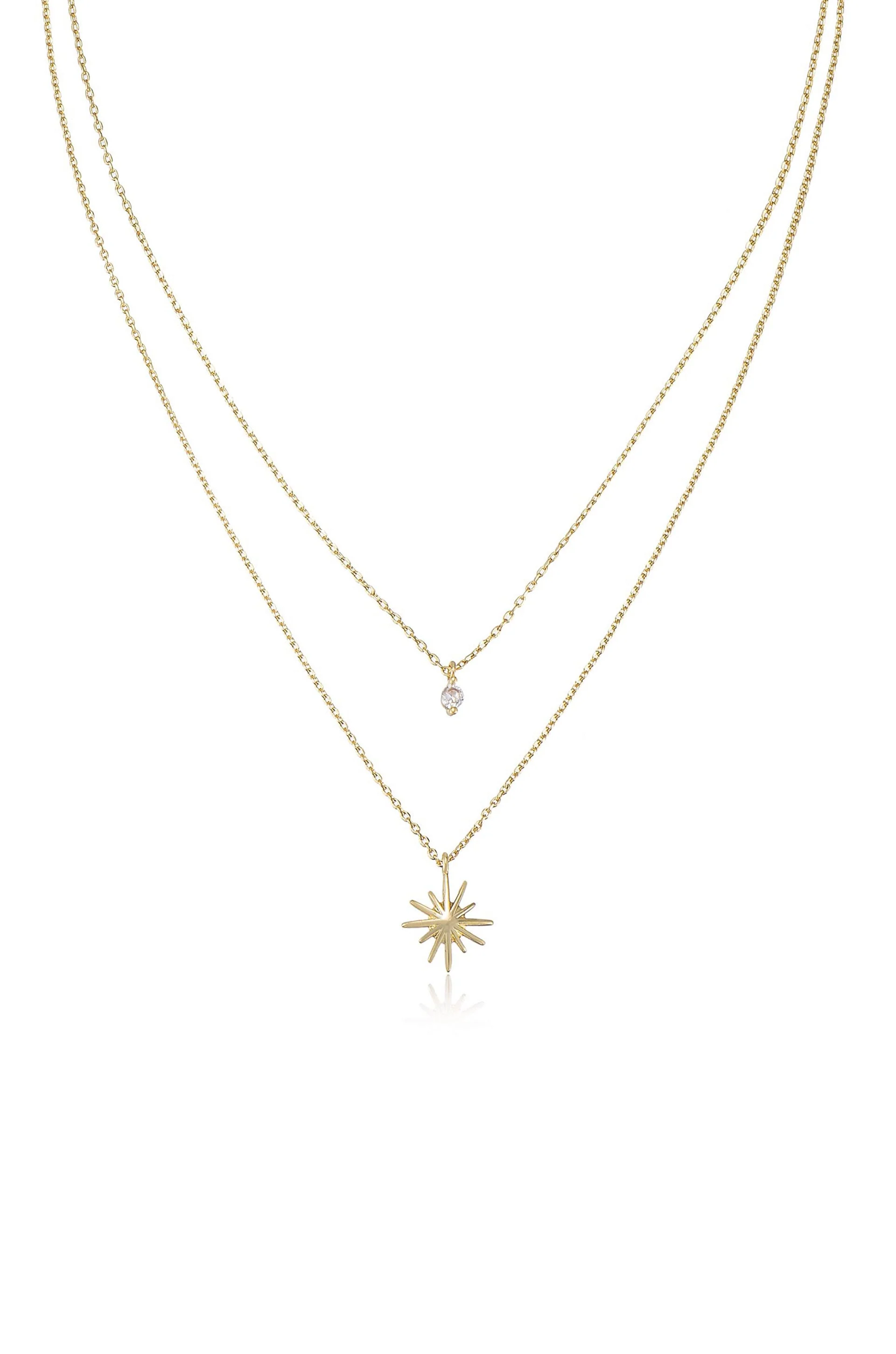 Layered Starburst Crystal Necklace - Image 4