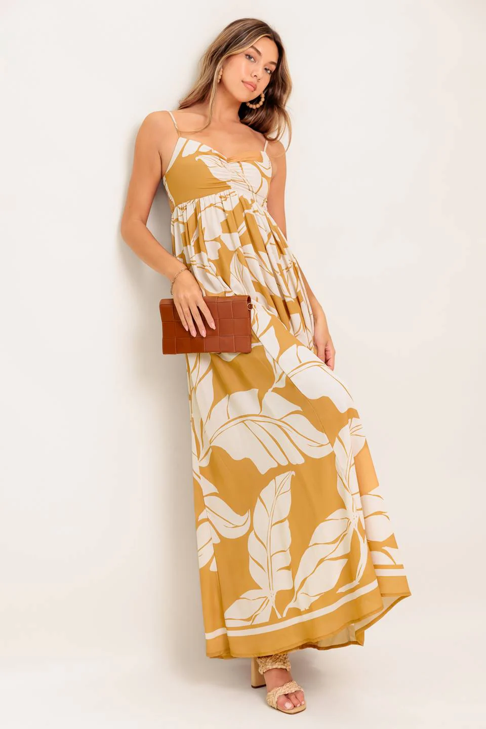 LEAF PRINT SUMMER MAXI DRESS - Image 5