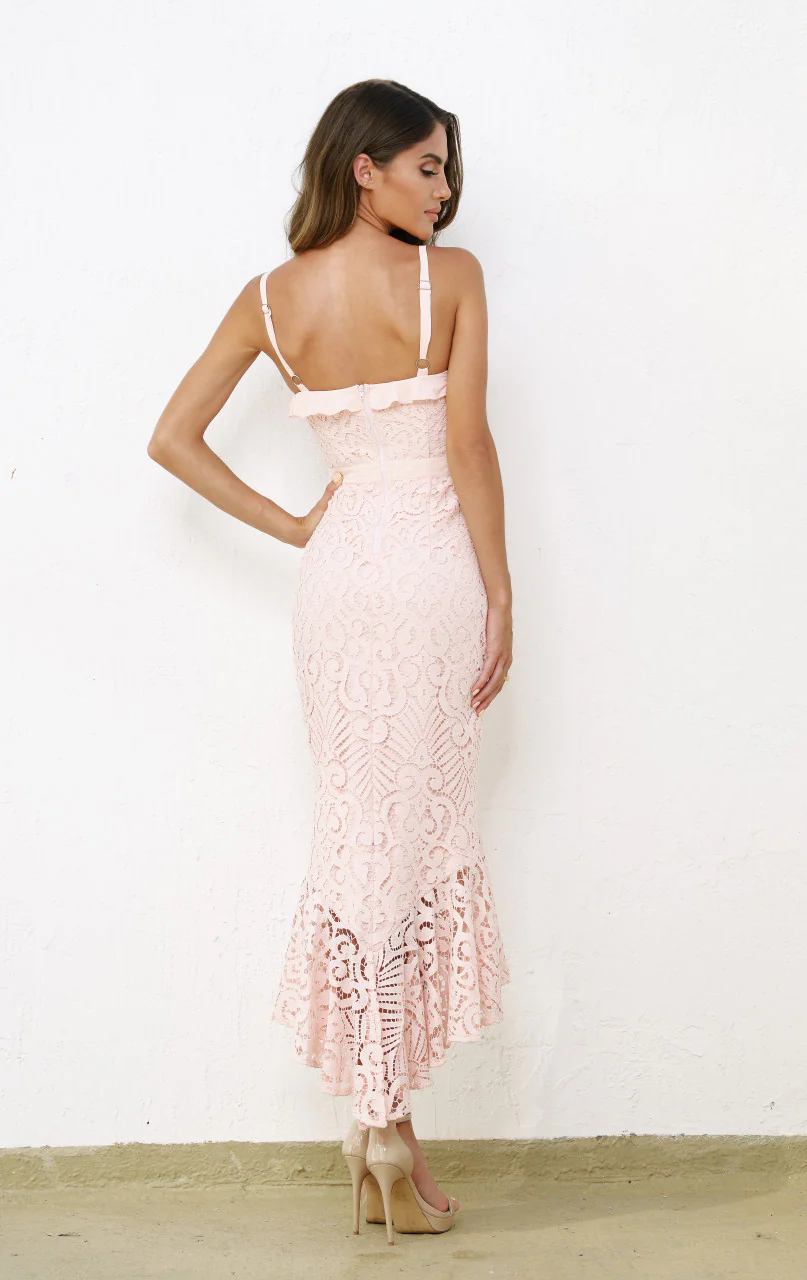 Leanne Midi Dress - BLUSH - Image 4