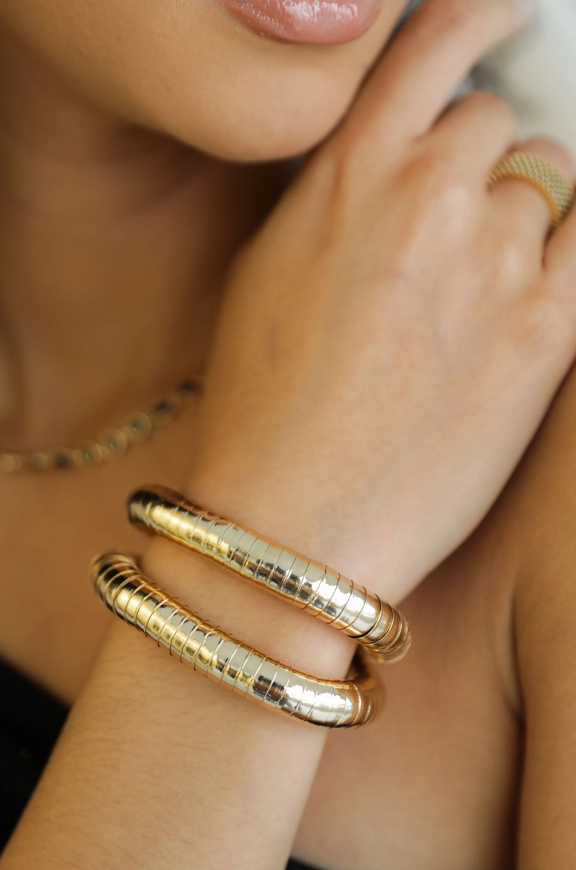 Liquid Gold Stretch Bracelet Set - Image 2