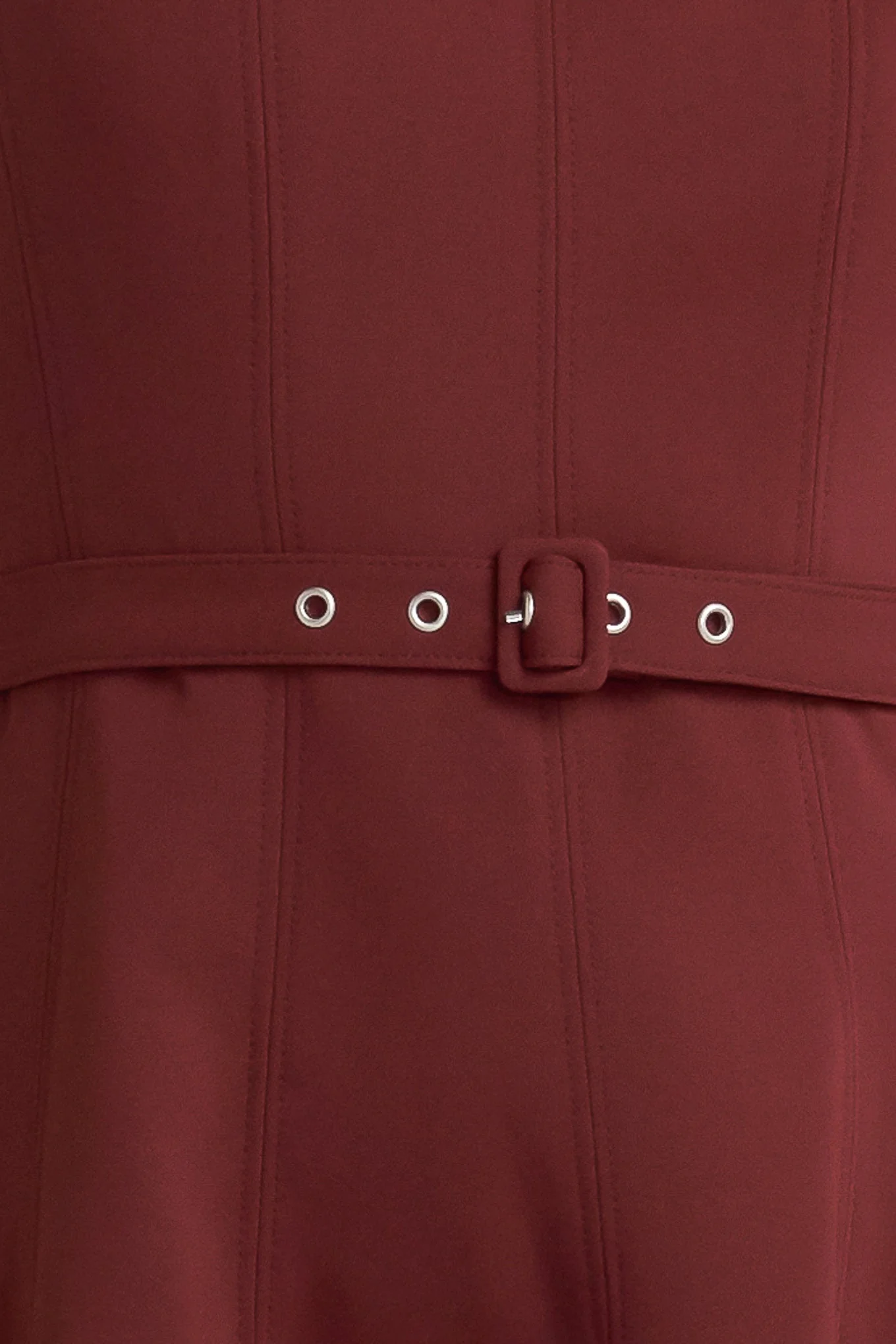 LIVING THE DREAM WINE WOVEN MIDI DRESS - Image 8