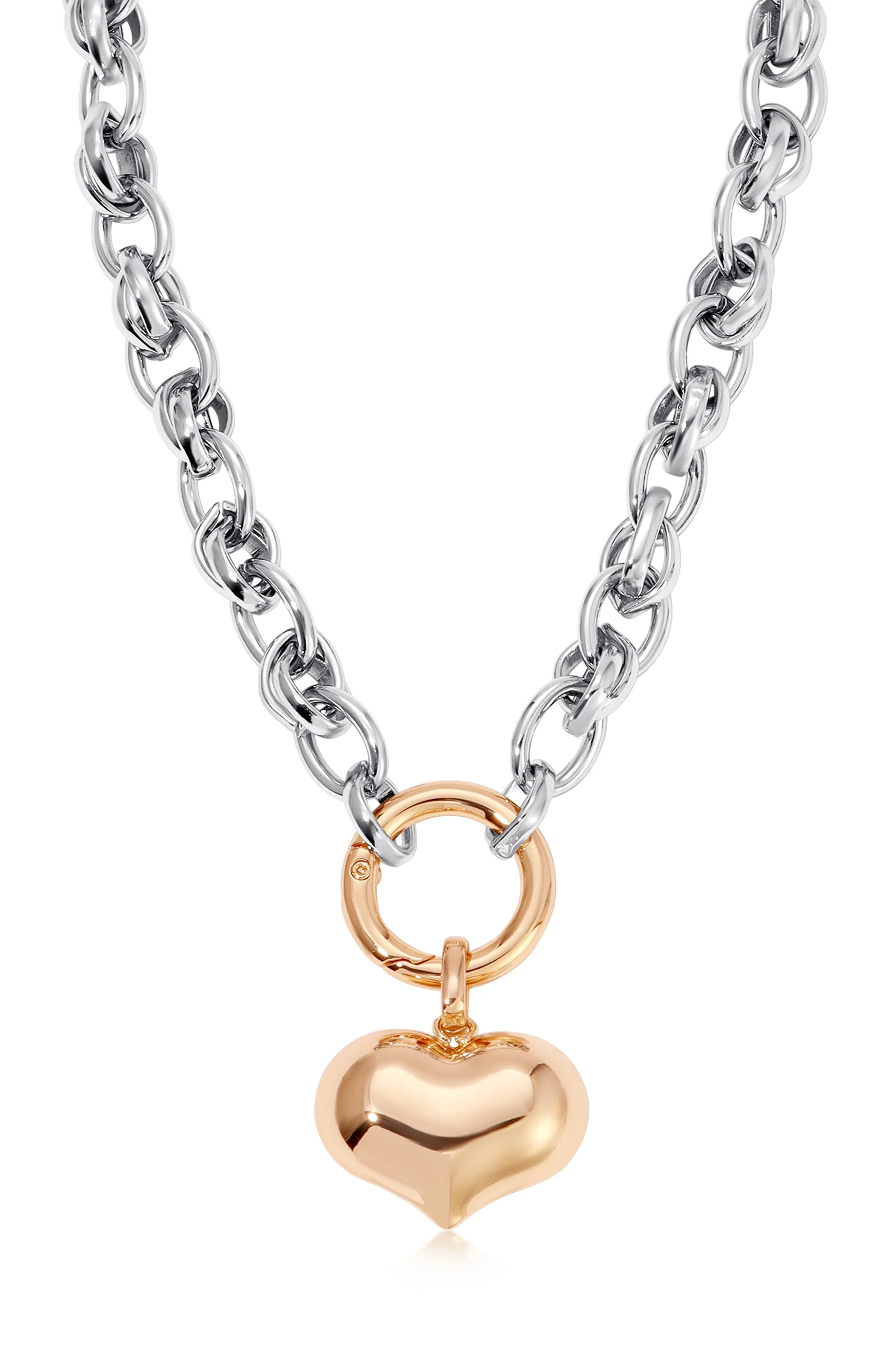Locked in Mixed Metal Heart Necklace - Image 2