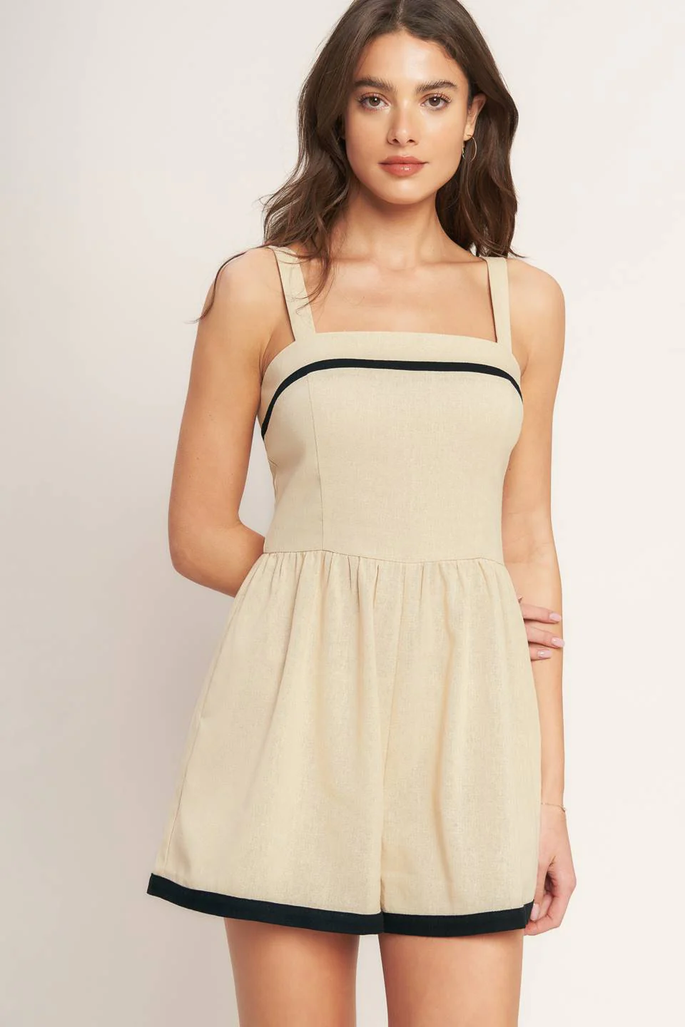 LOVELY LINE TAUPE ROMPER - Image 6