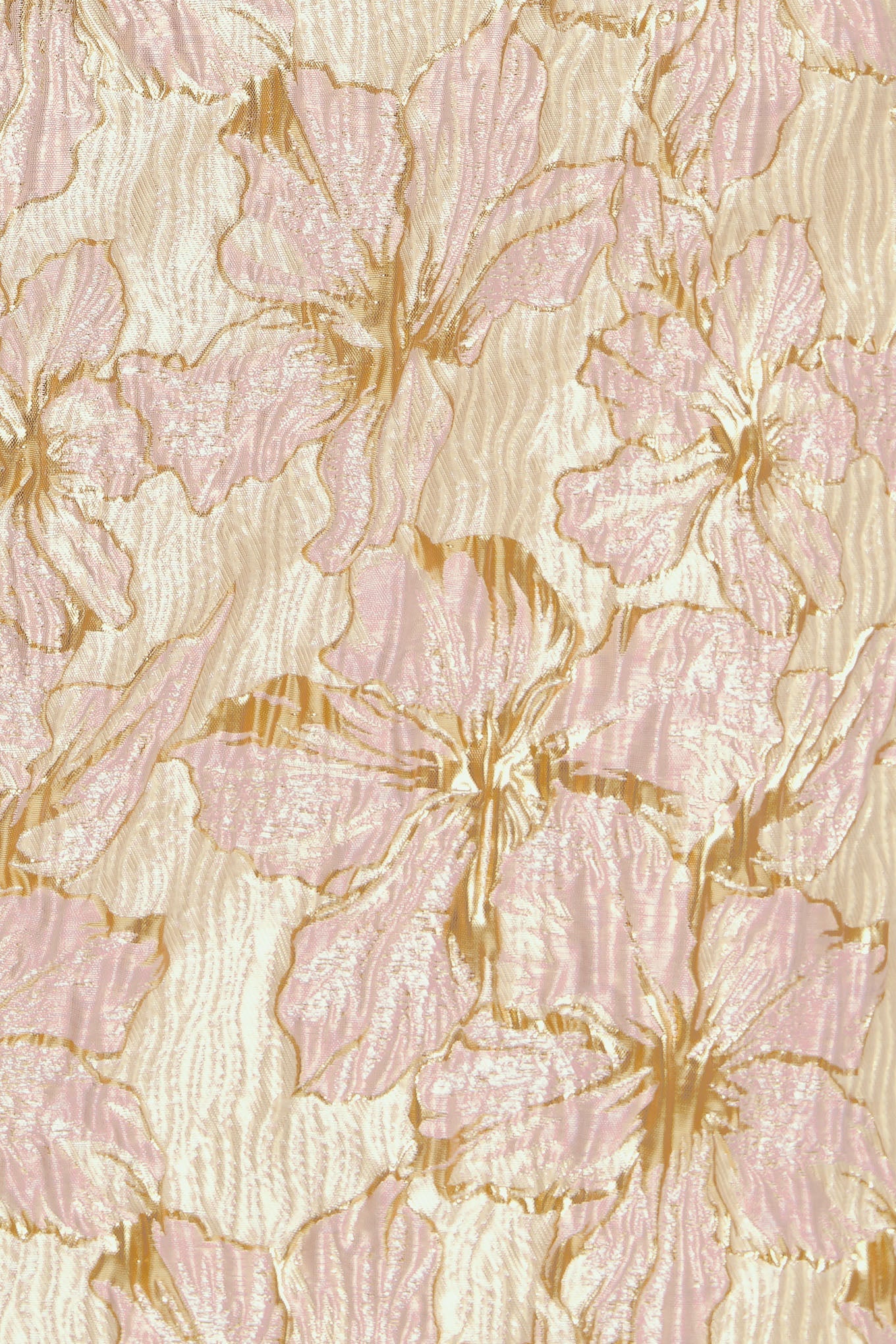 LUMINOUS GOLD & PINK TEXTURED MINI DRESS - Image 6