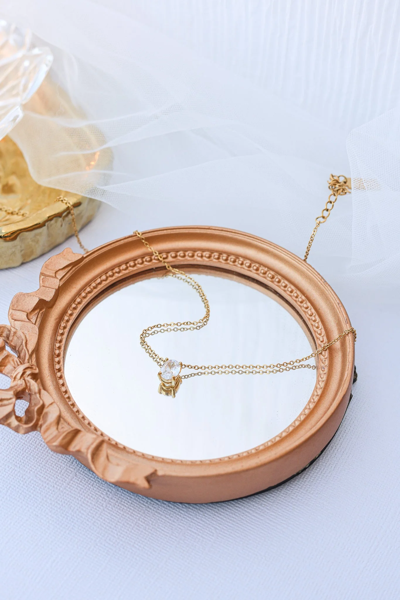 Mary Crystal Drop Necklace - Image 2
