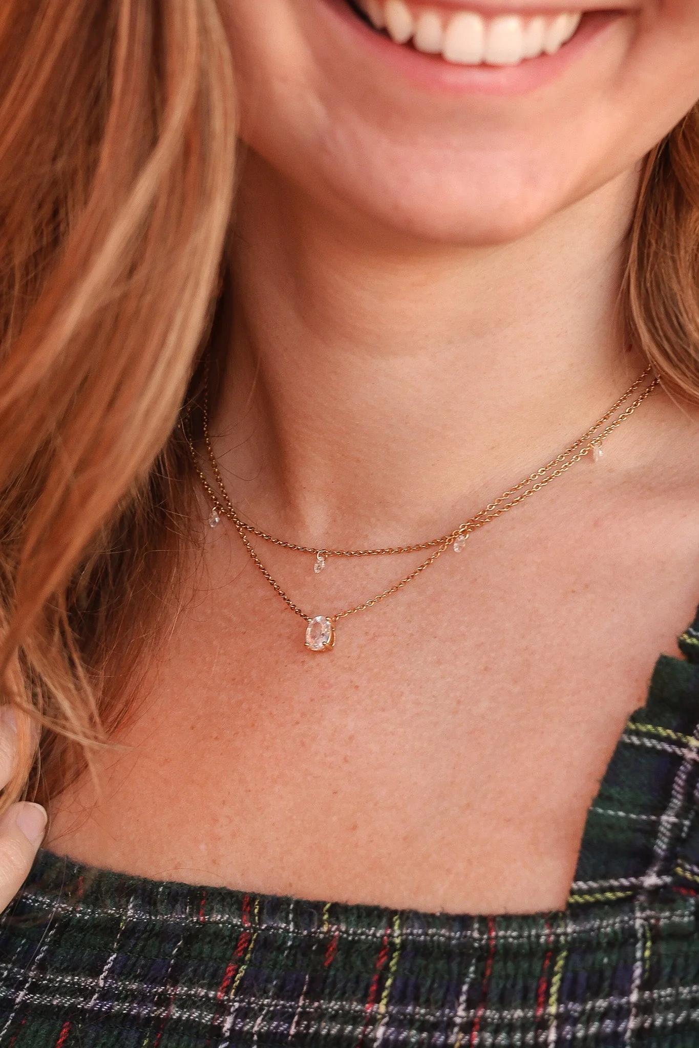 Mary Crystal Drop Necklace - Image 4