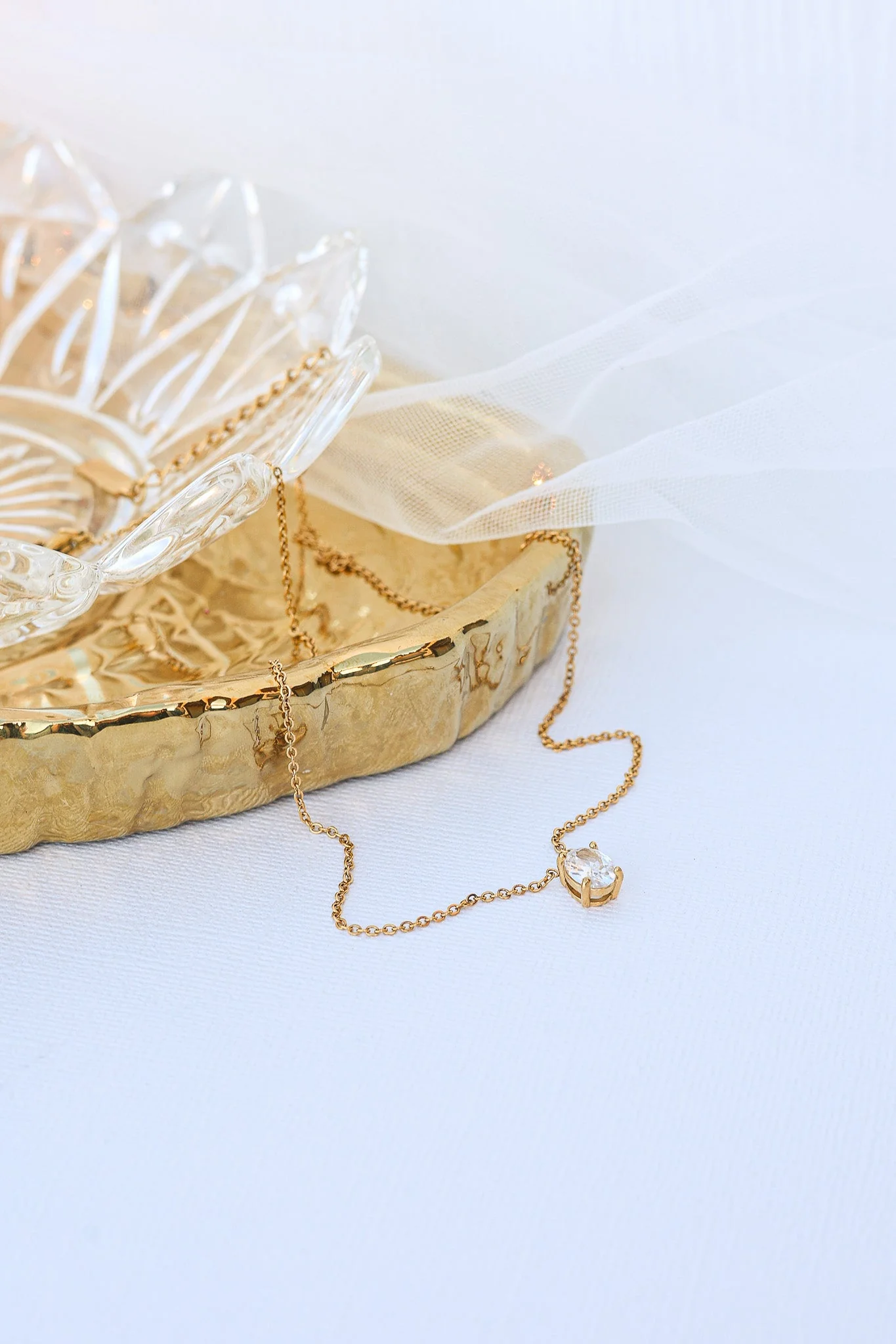 Mary Crystal Drop Necklace - Image 5