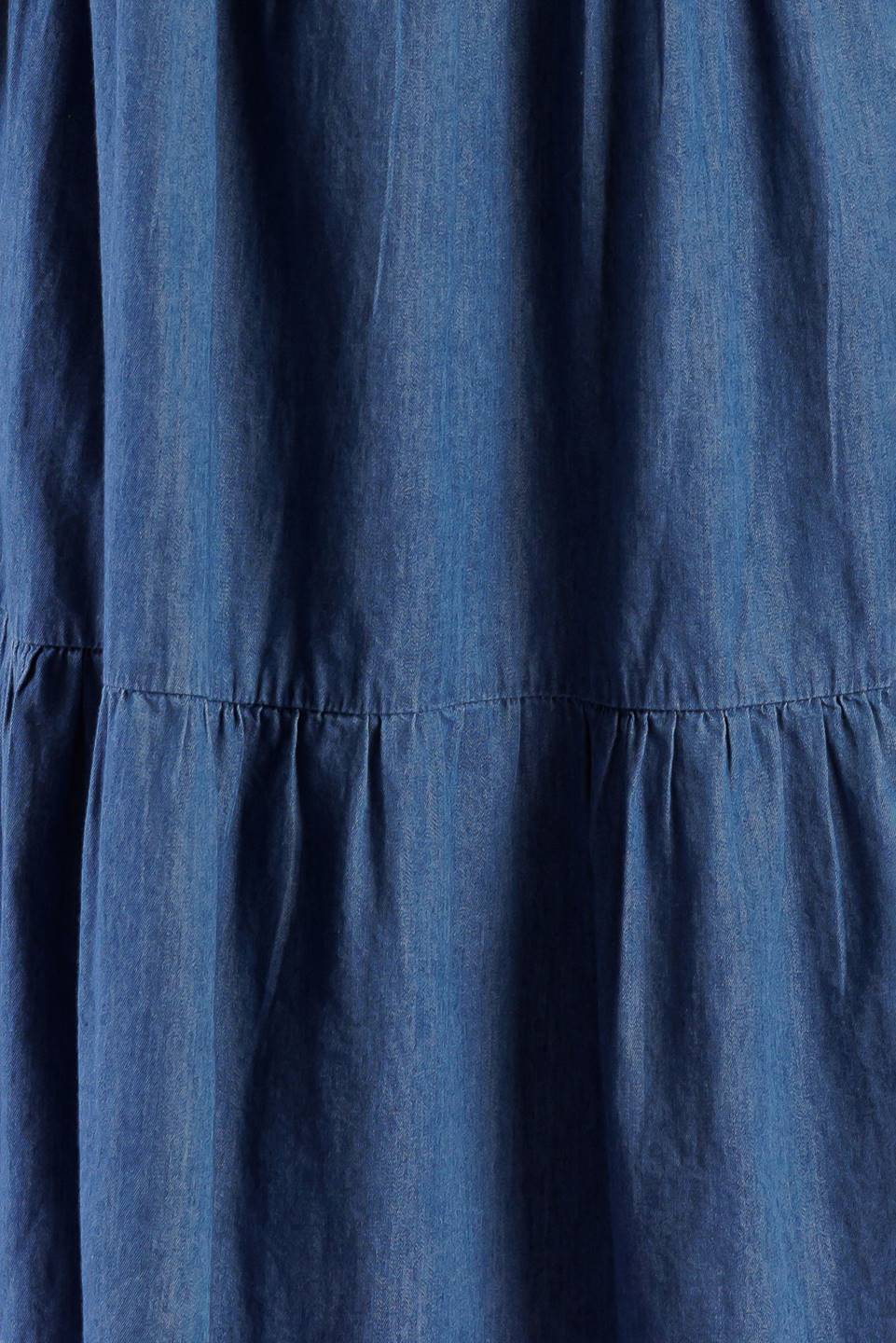 MATCH MY ENERGY WOVEN CHAMBRAY MINI DRESS - Image 7