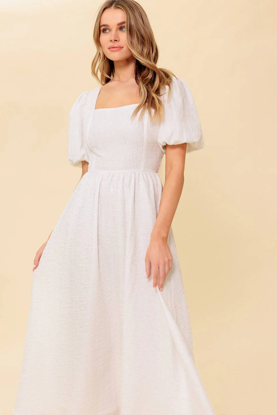 MAURA MIDI DRESS - IVORY - Image 5