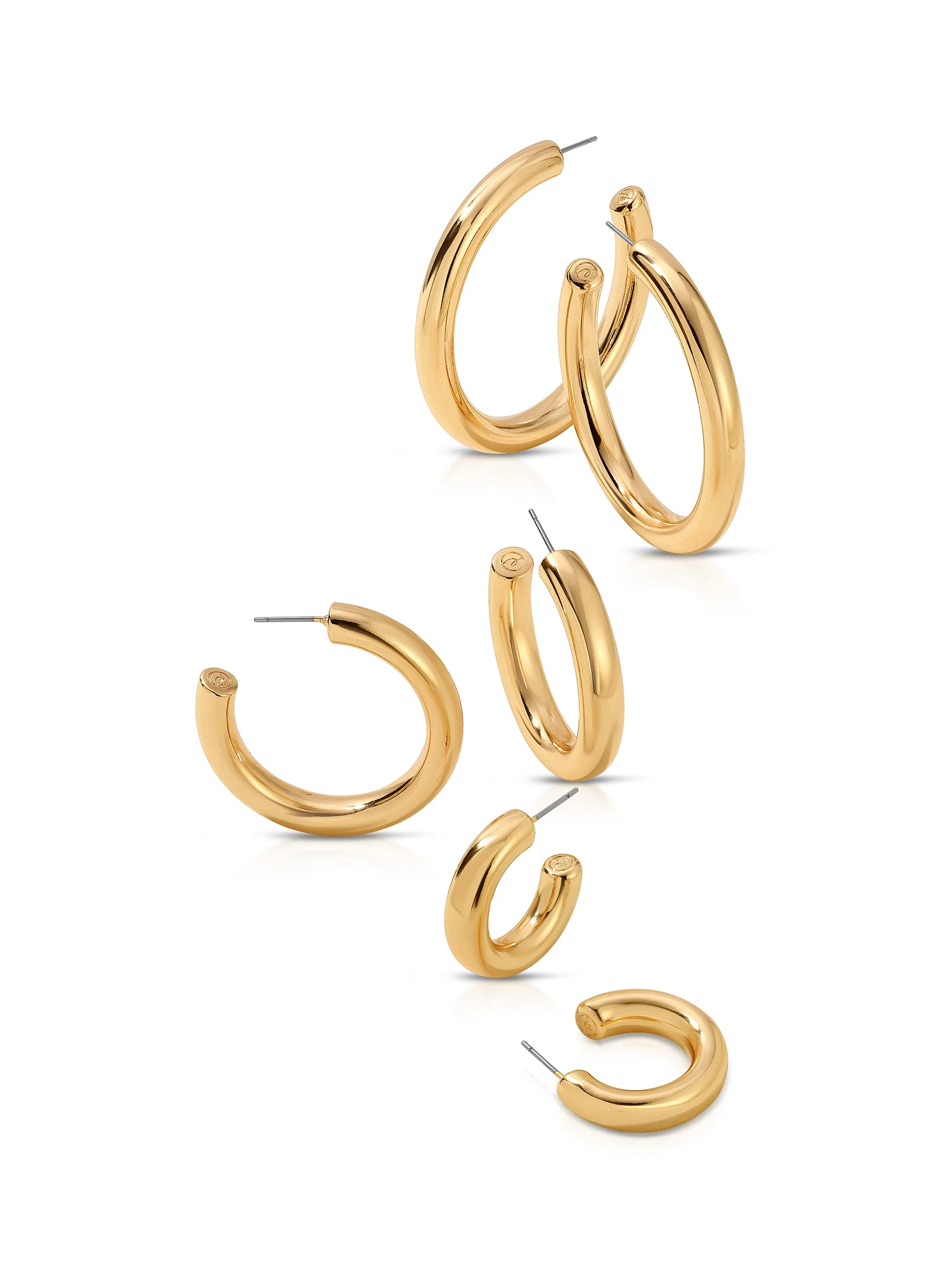 Medium Thick Classic Hoops - Image 3