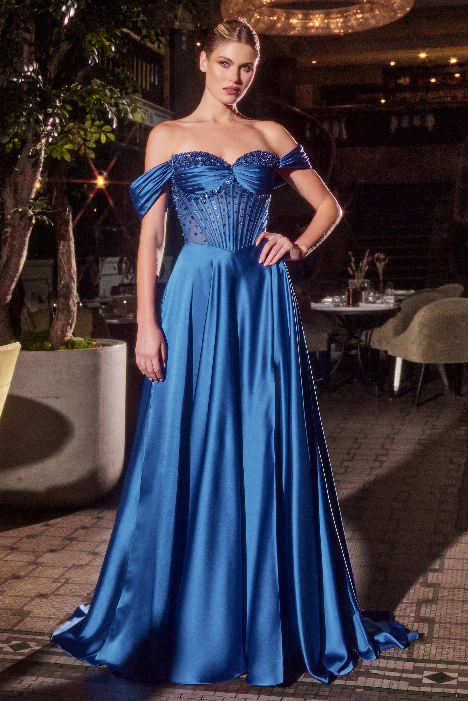 Melanie Gown - A-line Dress with Beaded Bodice & Corset Back - Image 7