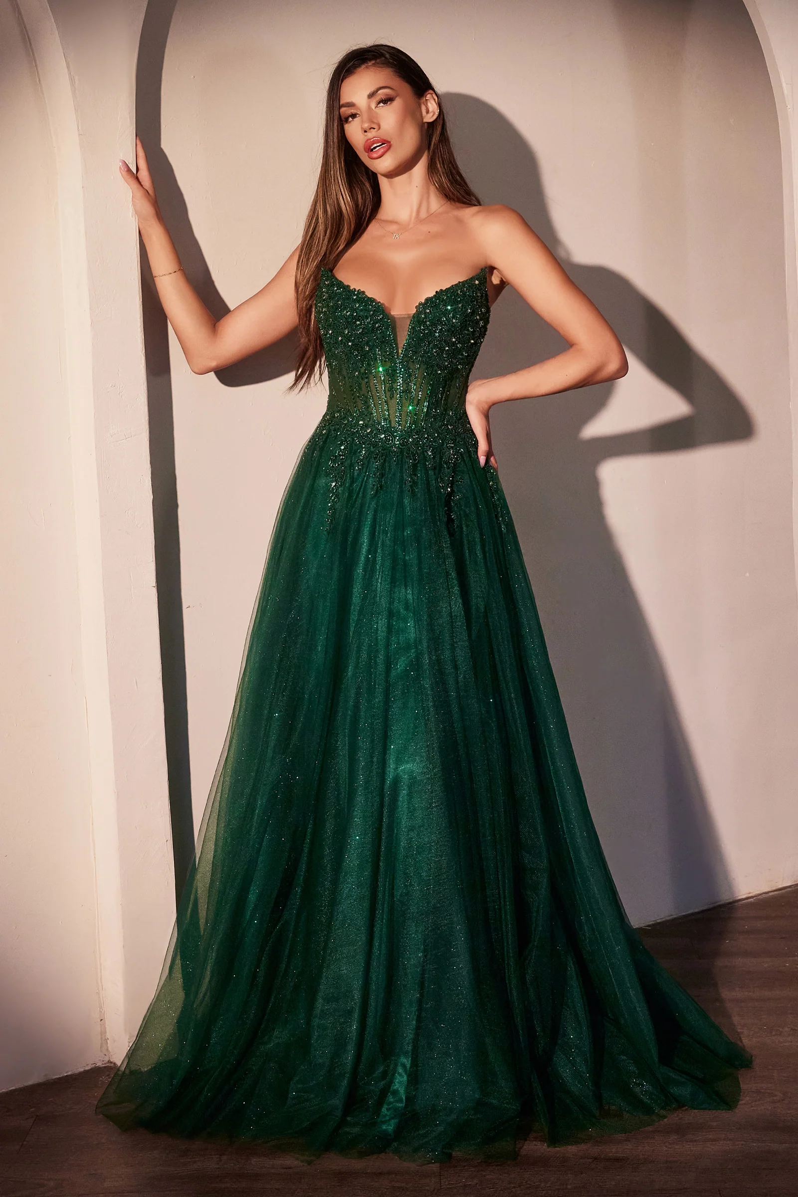 MERI GOWN - STRAPLESS LAYERED TULLE A-LINE DRESS - Image 3