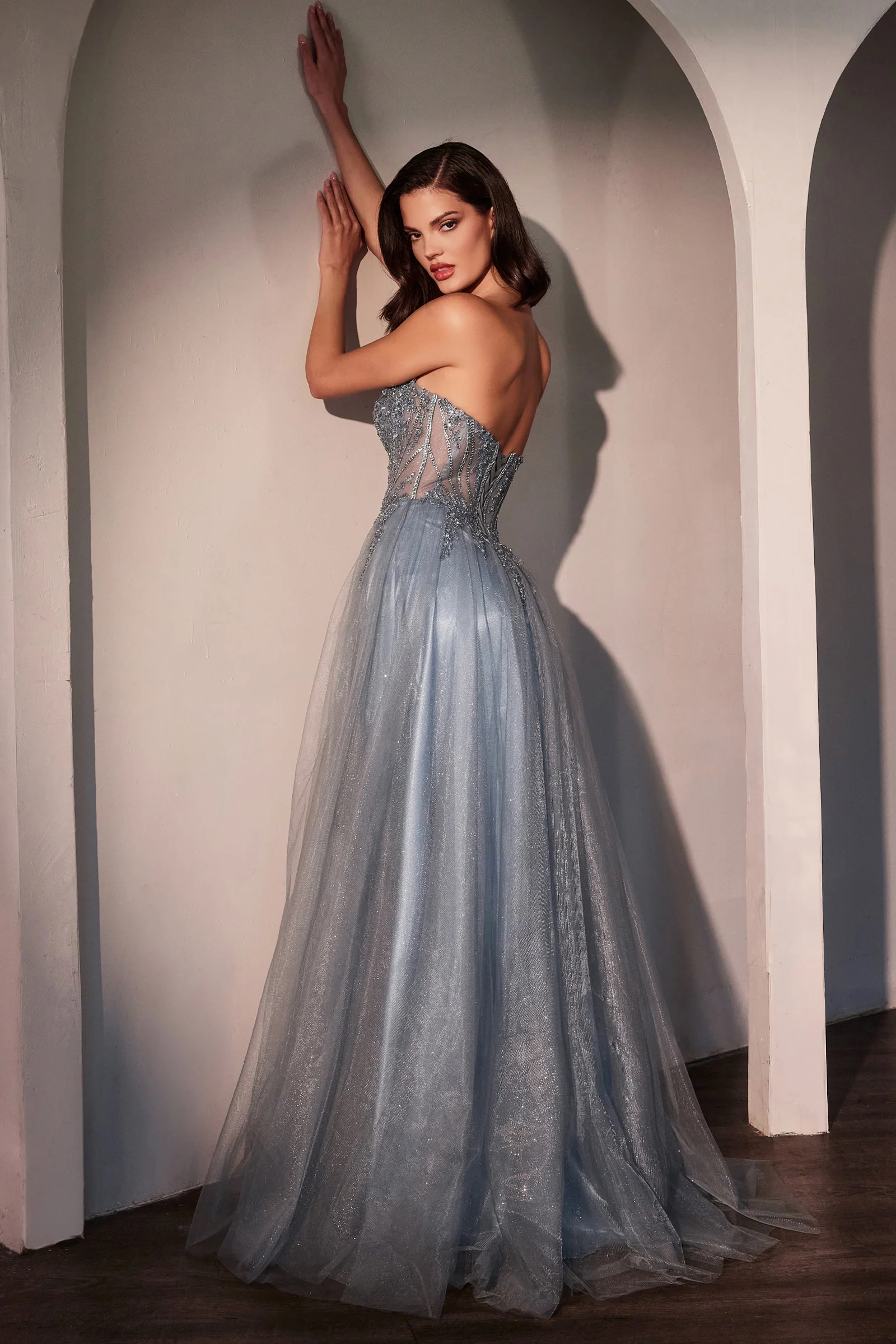 MERI GOWN - STRAPLESS LAYERED TULLE A-LINE DRESS - Image 7
