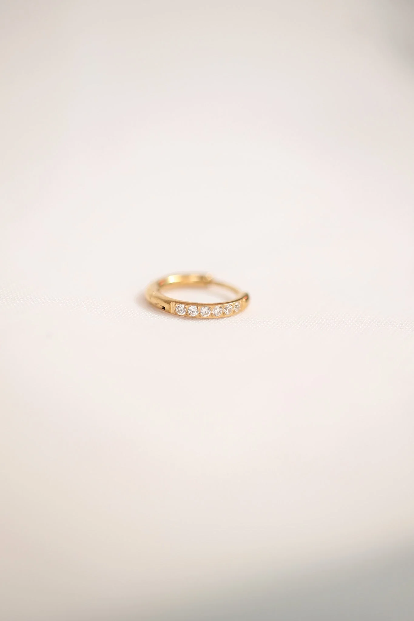 Micro Crystal Hoop in Gold - Image 4