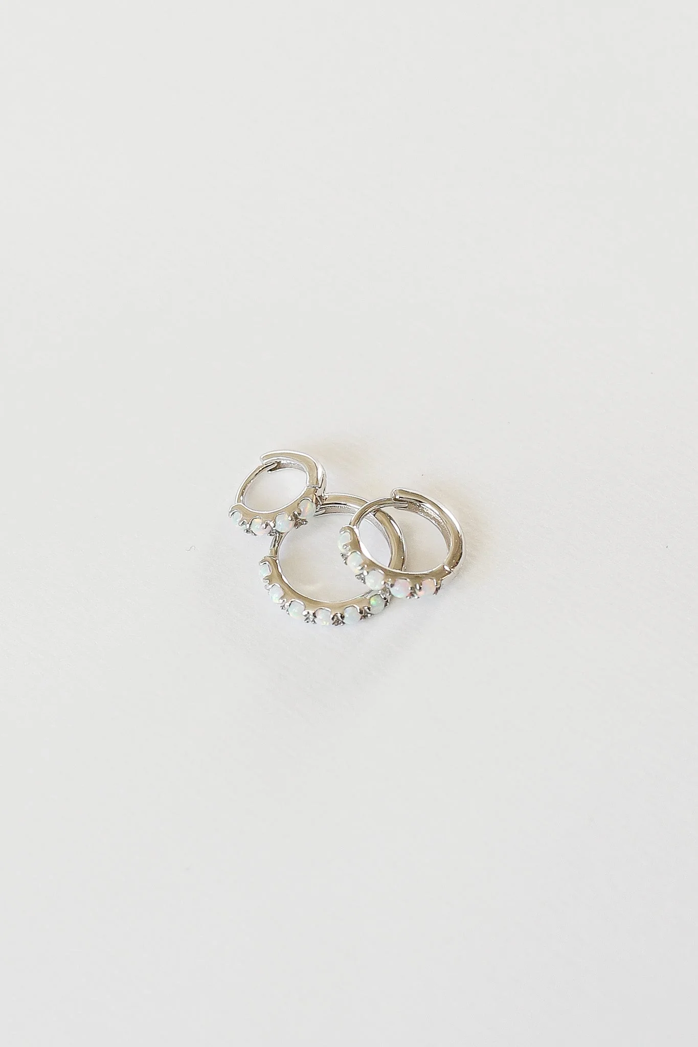 Micro Opal Hoop Earring - Image 8