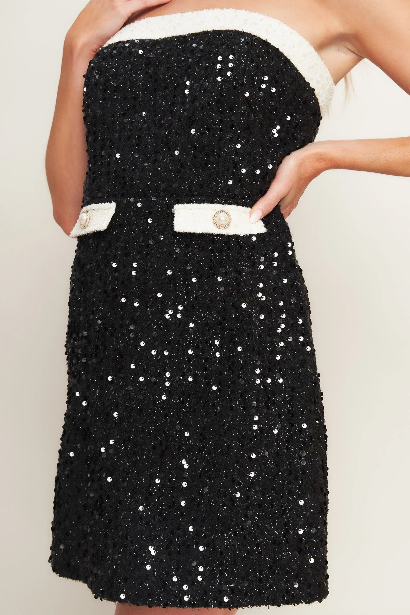 MIDNIGHT GLAM SEQUIN MINI DRESS - Image 4