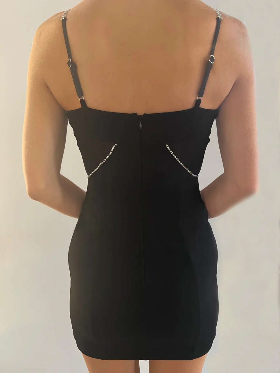 Size XS, Millionaire Mini Dress - Crystal Trim Black Cocktail Dress - FINAL SALE - Image 11