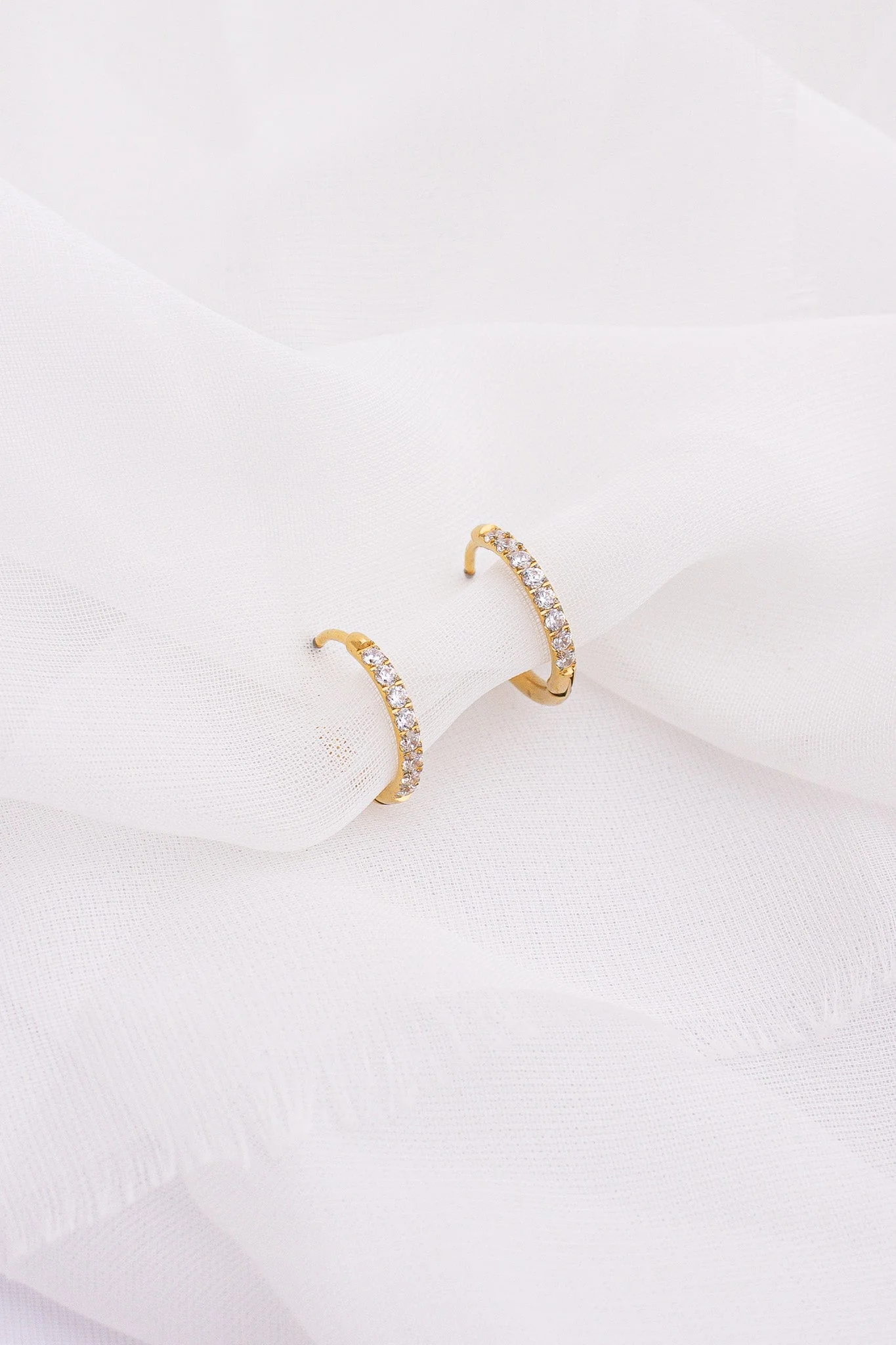 Mini Crystal Hoop Earring