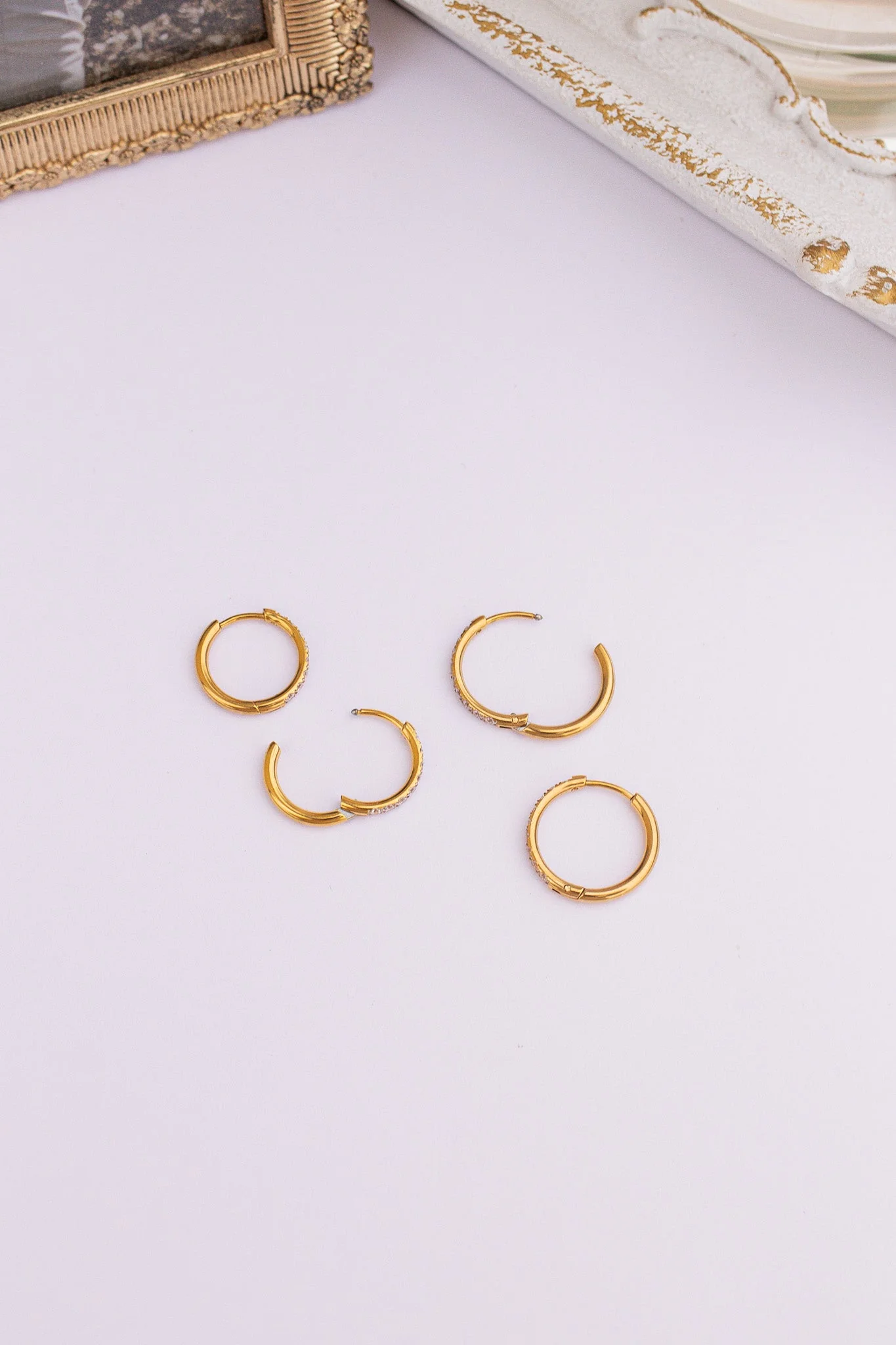 Mini Crystal Hoop Earring - Image 10