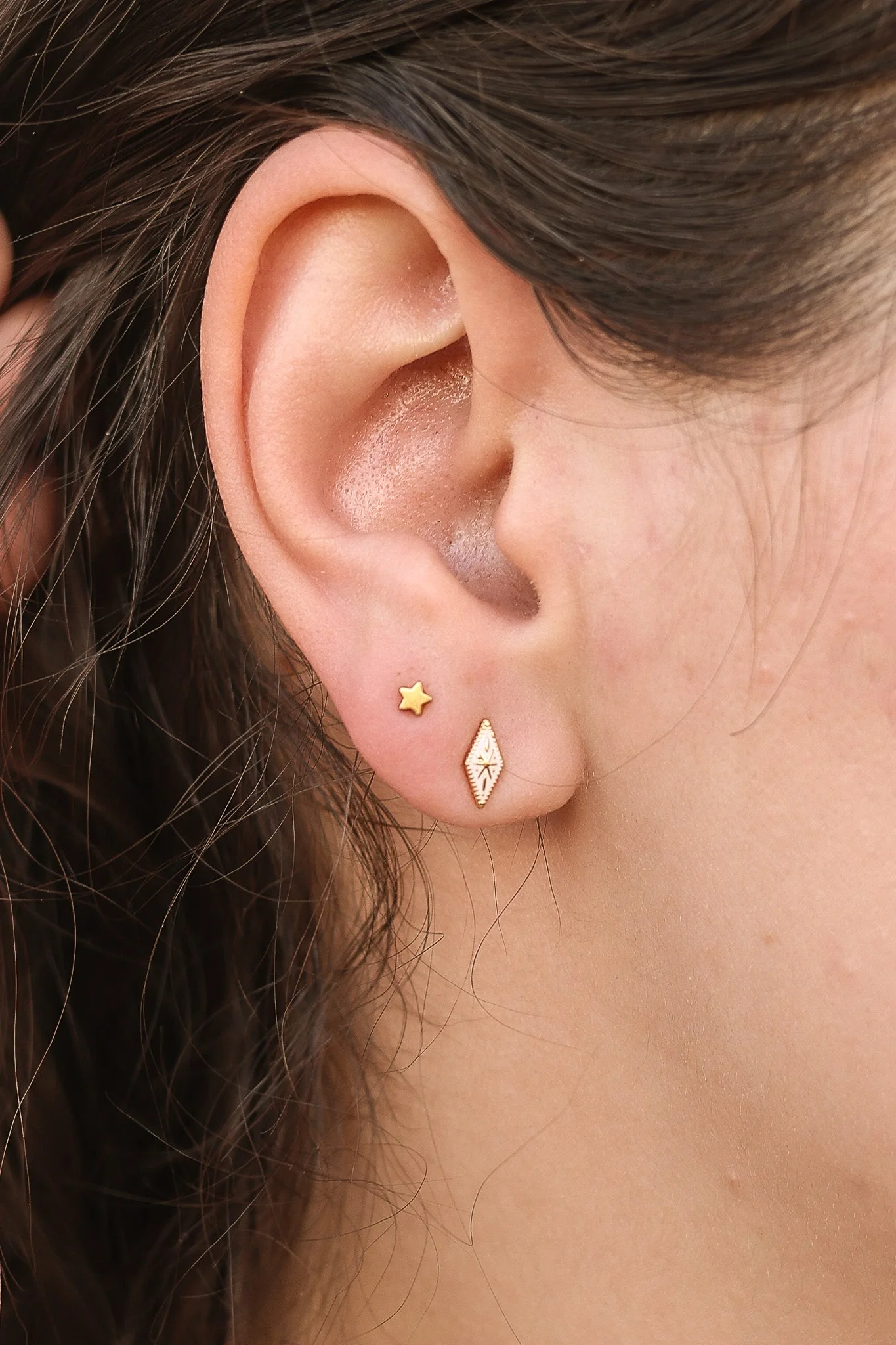 Mini Star Flat Back Stud Earring - Image 5
