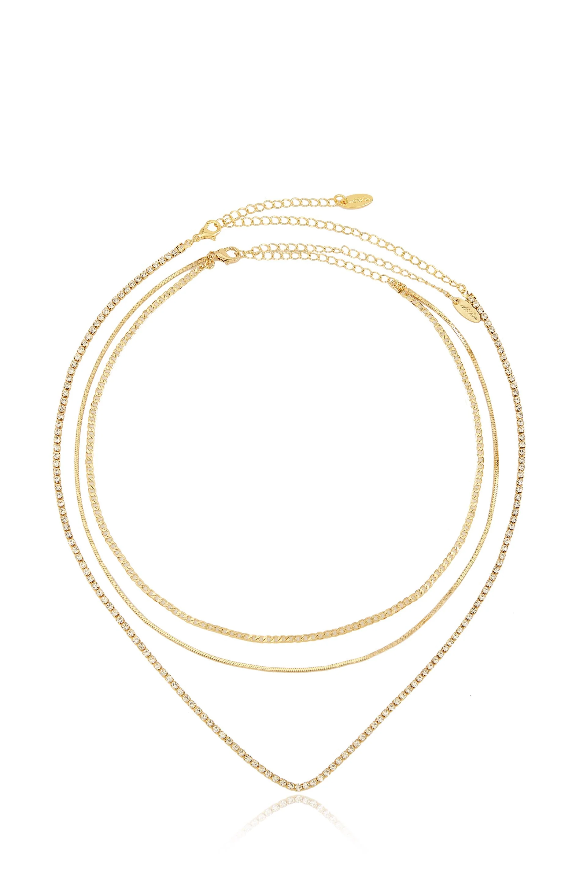 Minimal Layers Crystal Necklace - Image 2