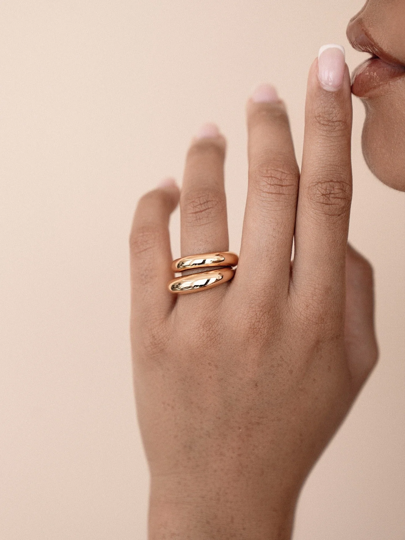 Modern Dome Ring Set - Image 2