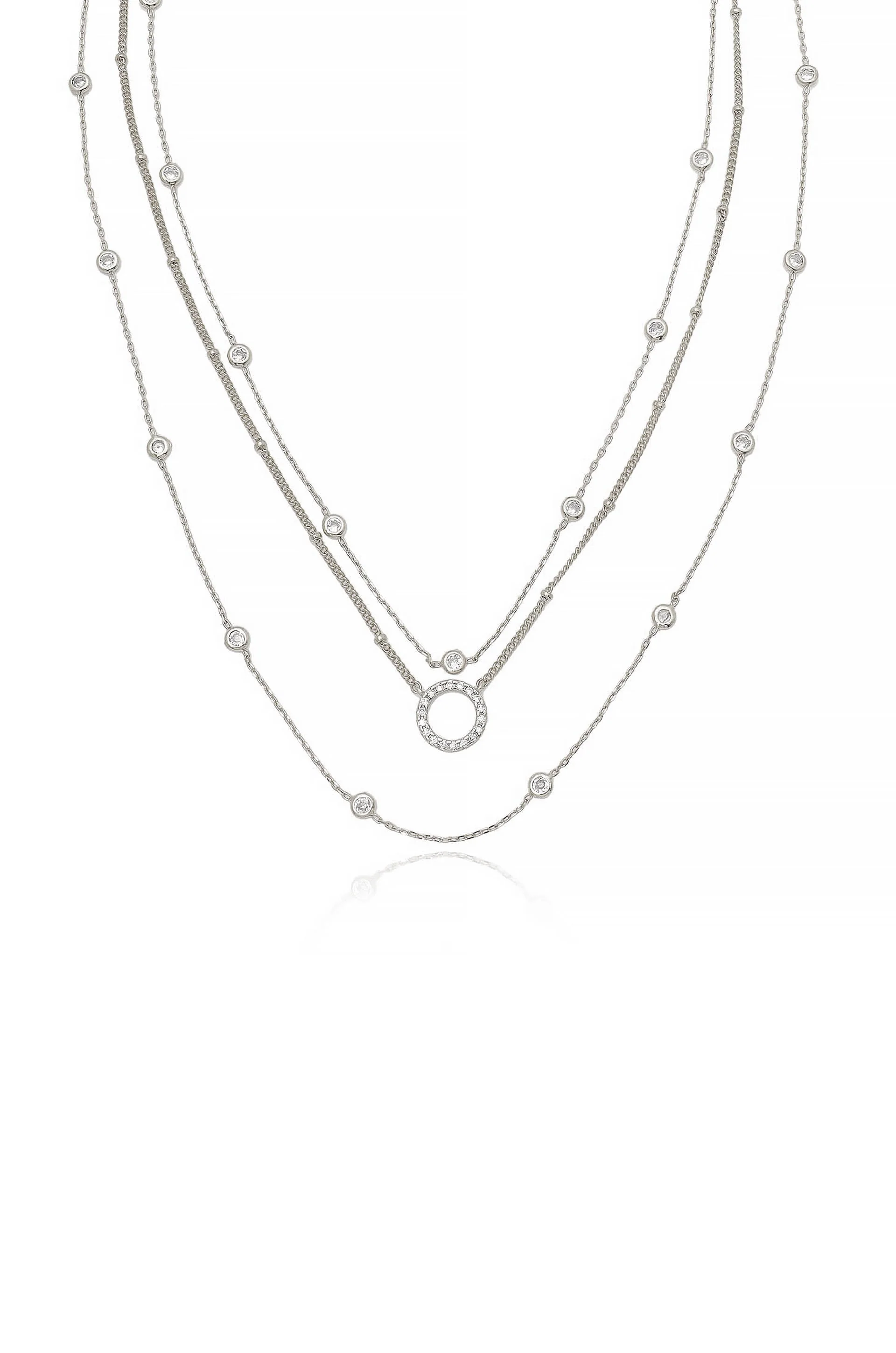 Monroe Crystal Strand Layered Necklace - Image 5