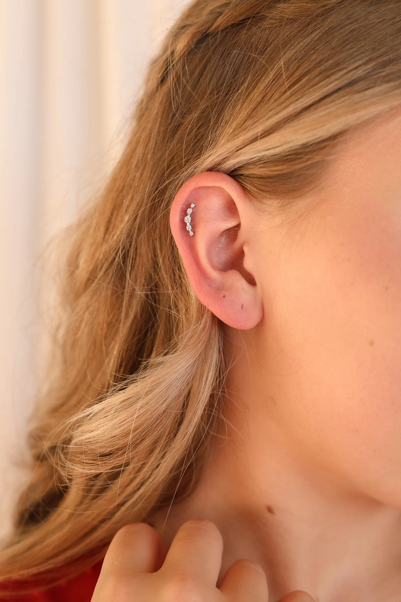 Monroe Flat Back Crystal Stud Earring - Image 3