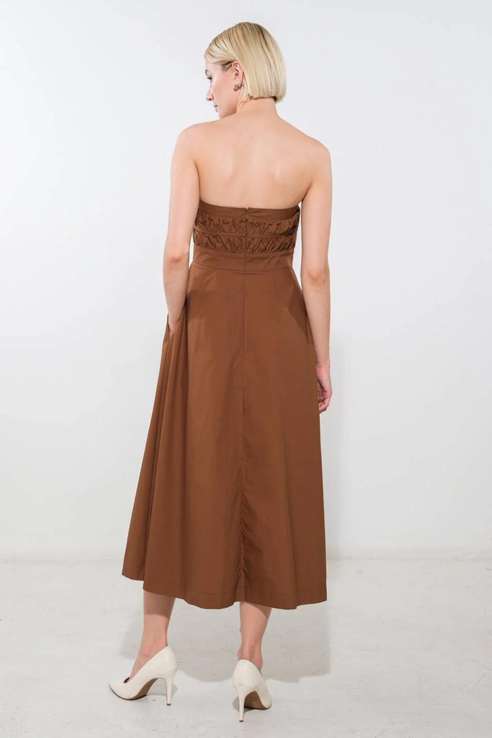 MYSTIC MIDI DRESS - STRAPLESS COTTON DRESS - Image 8