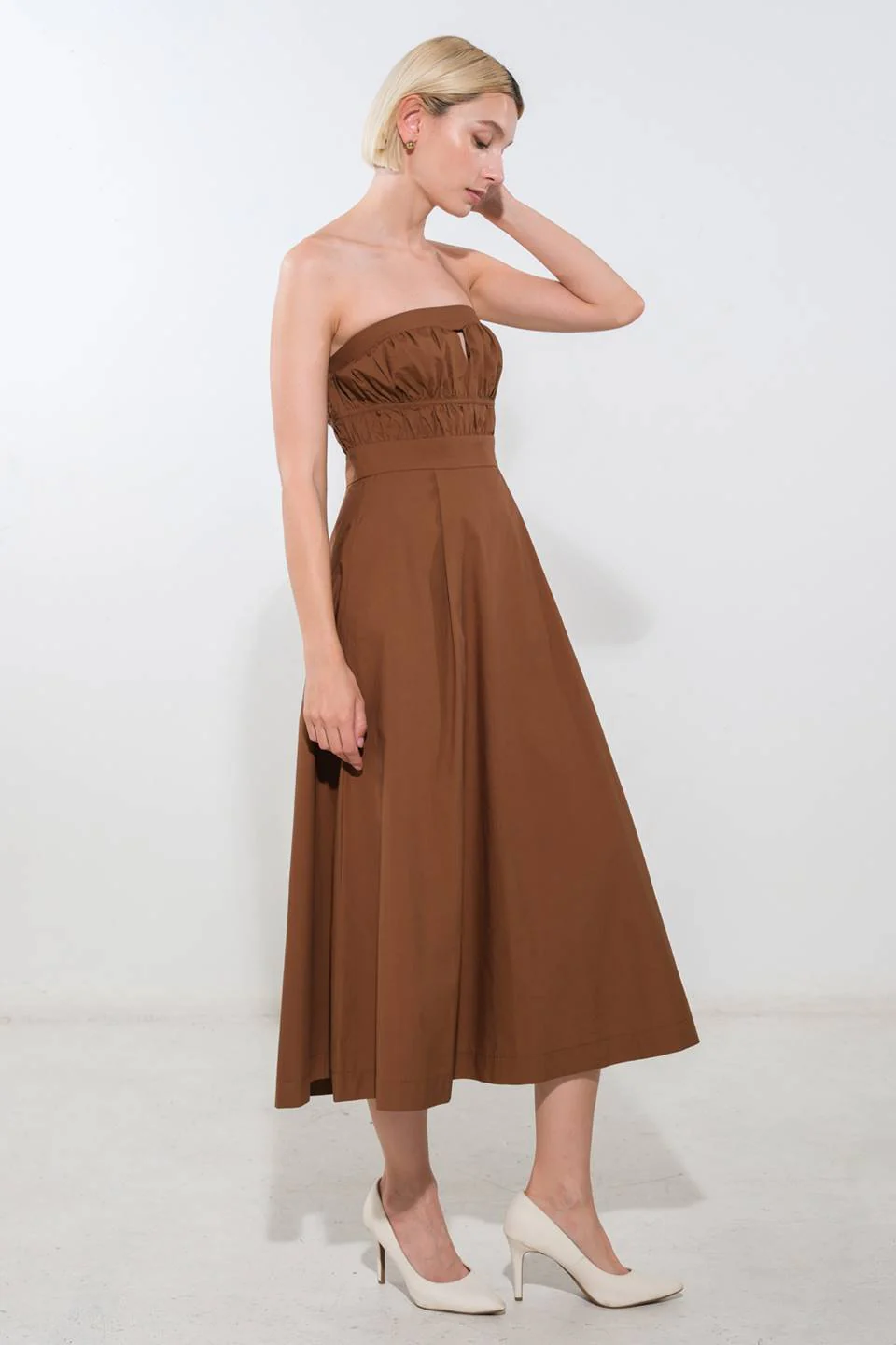 MYSTIC MIDI DRESS - STRAPLESS COTTON DRESS - Image 9