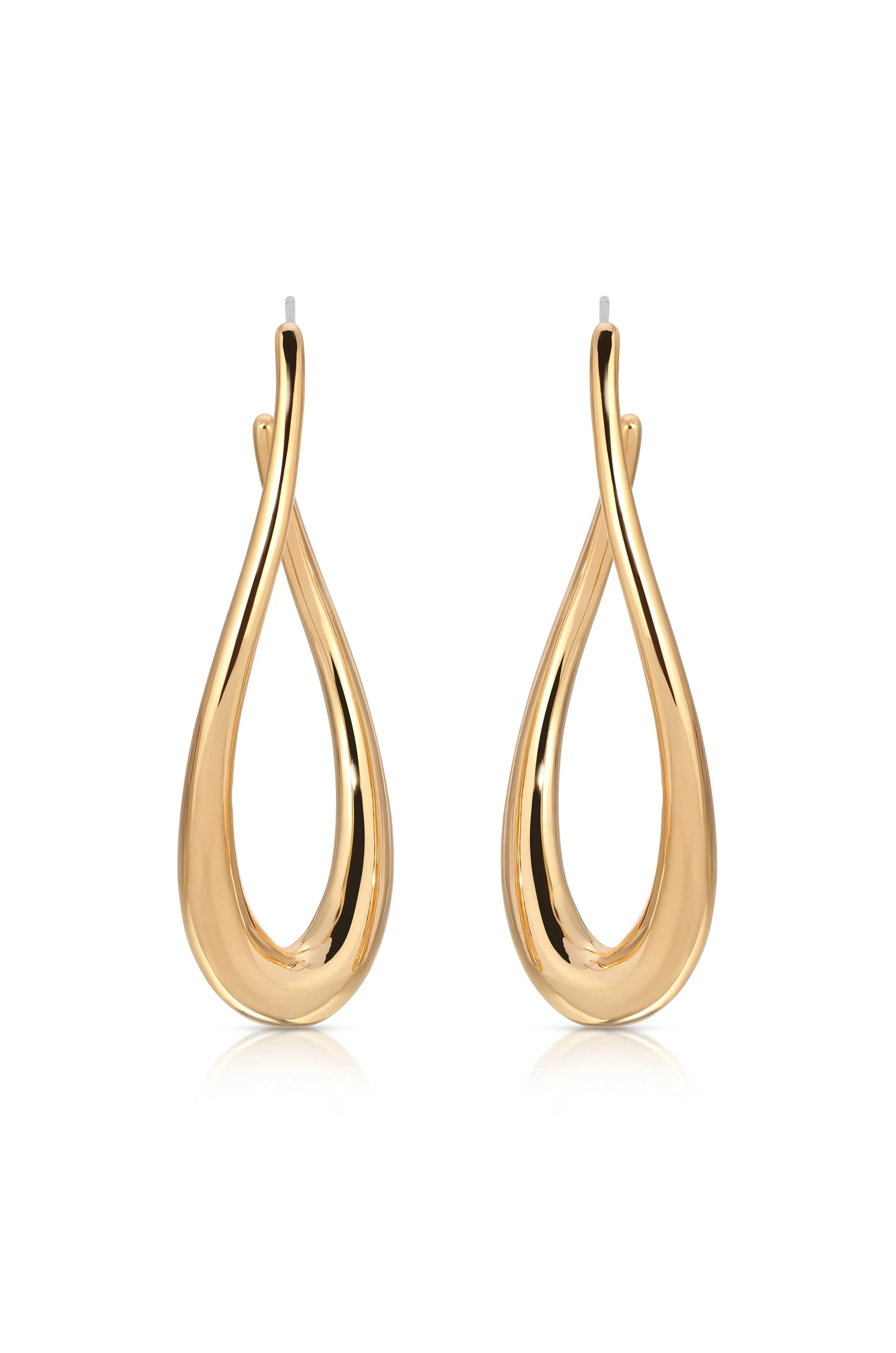 Oblong Abstract Hoop Earring - Image 4