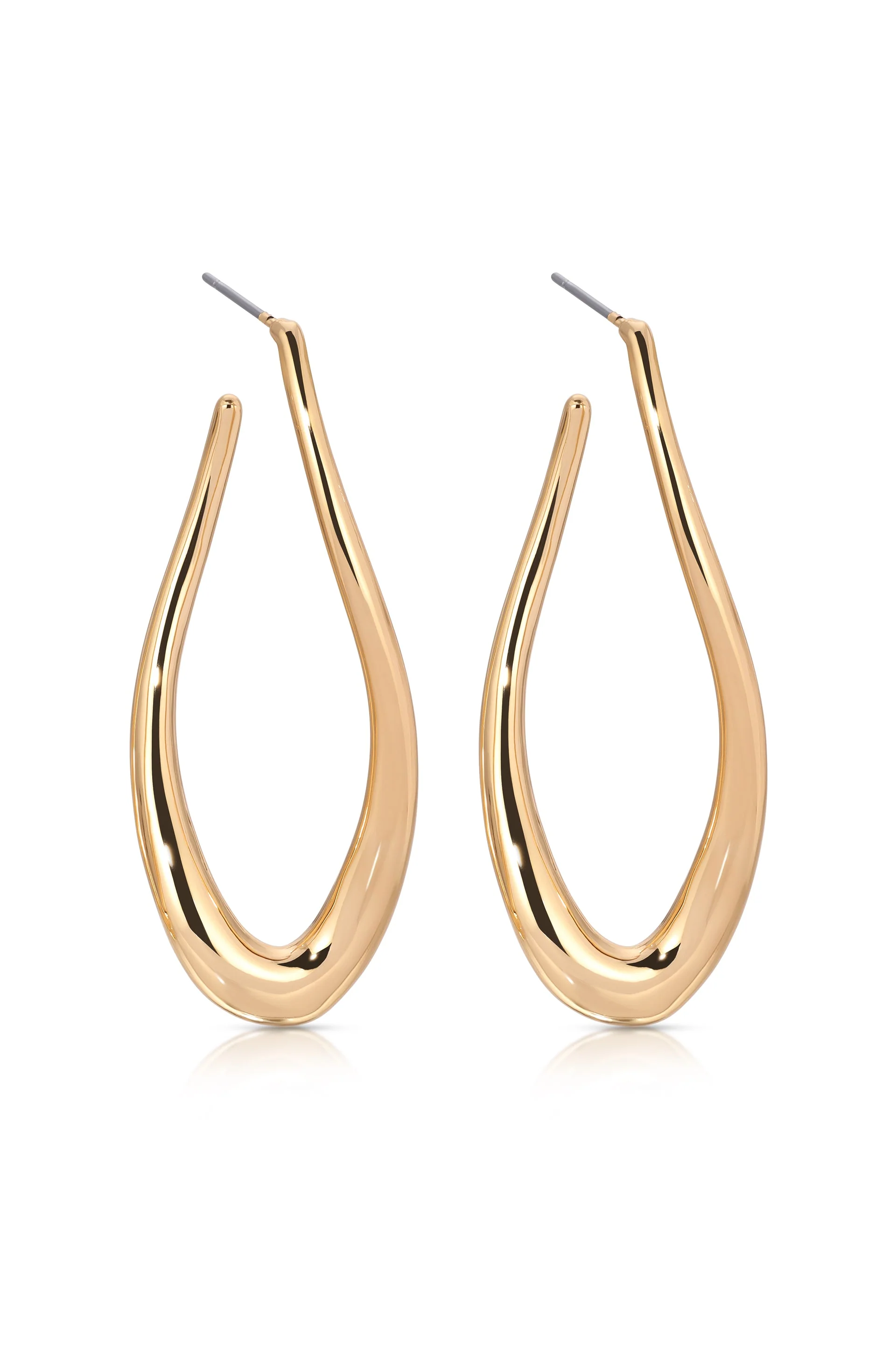 Oblong Abstract Hoop Earring - Image 5