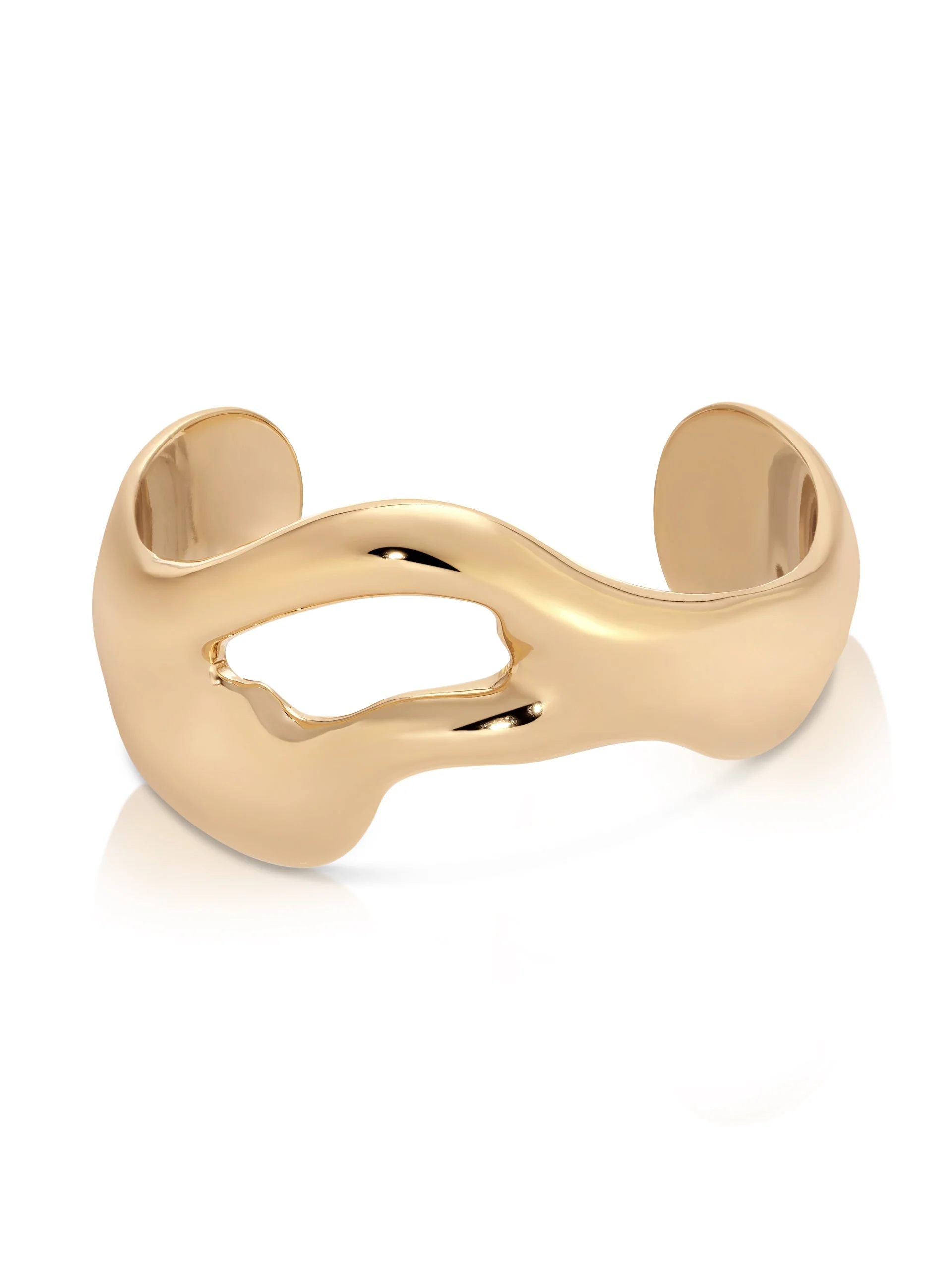 Open Abstract Cuff Bracelet - Image 2