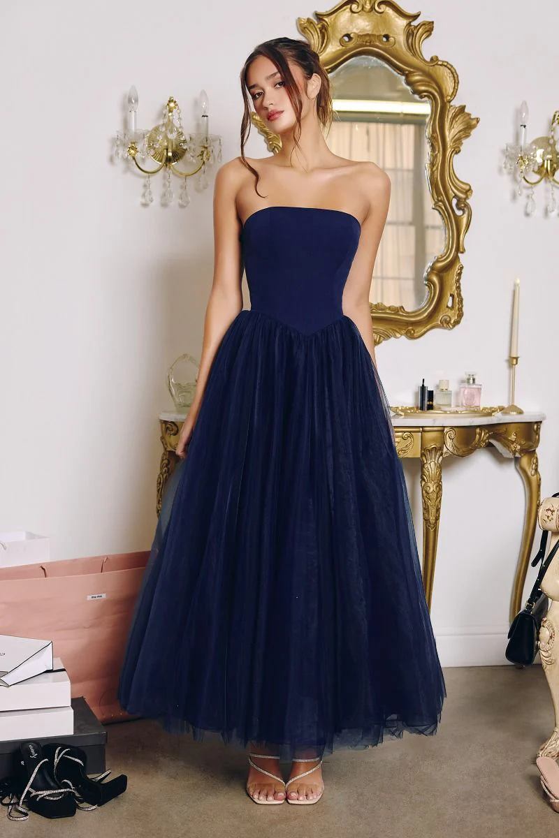 OPHELIA GOWN - STRAPLESS A-LINE DRESS WITH BOW - Image 9