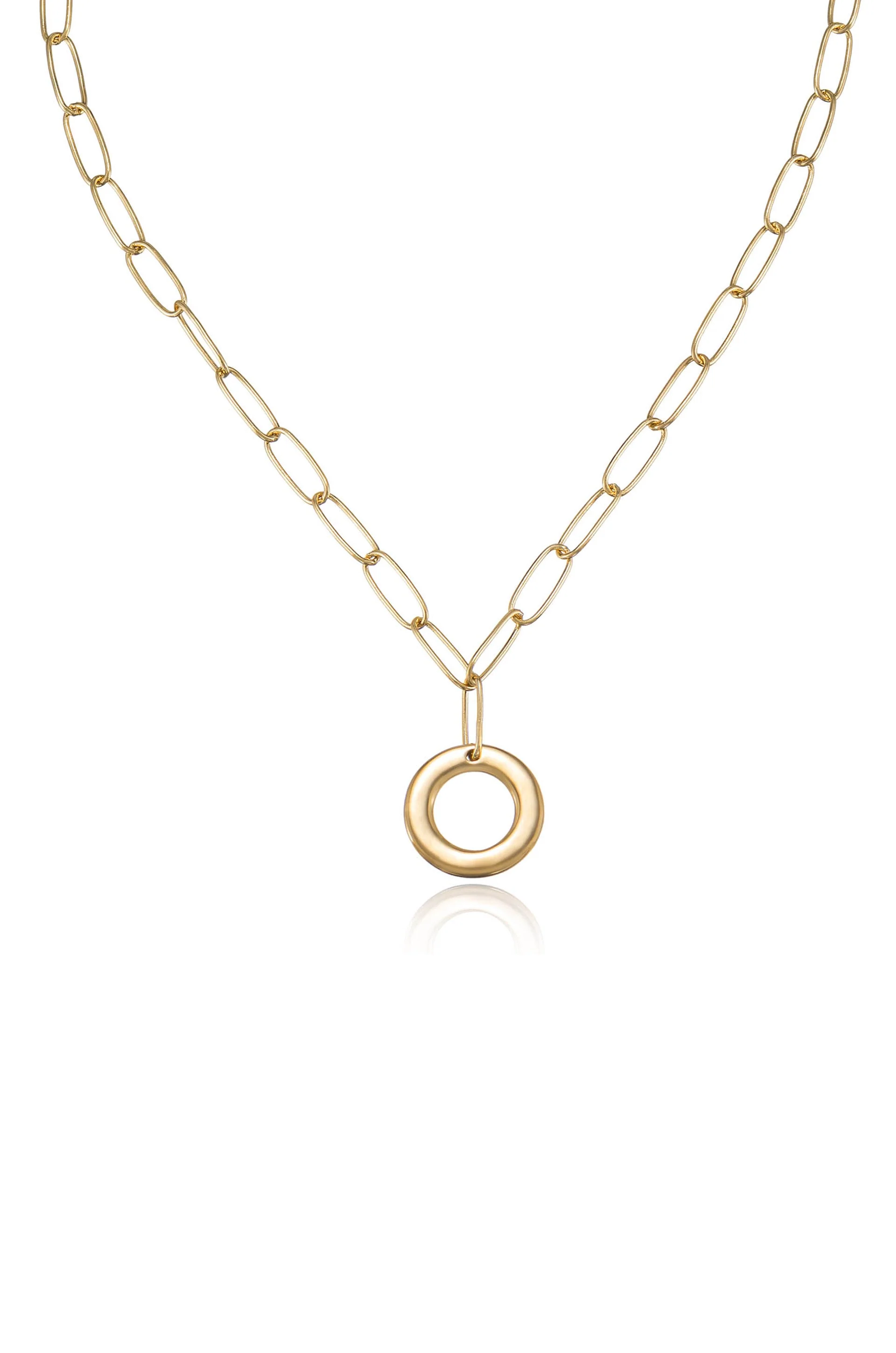 Paperclip Link Initial Necklace - Image 17