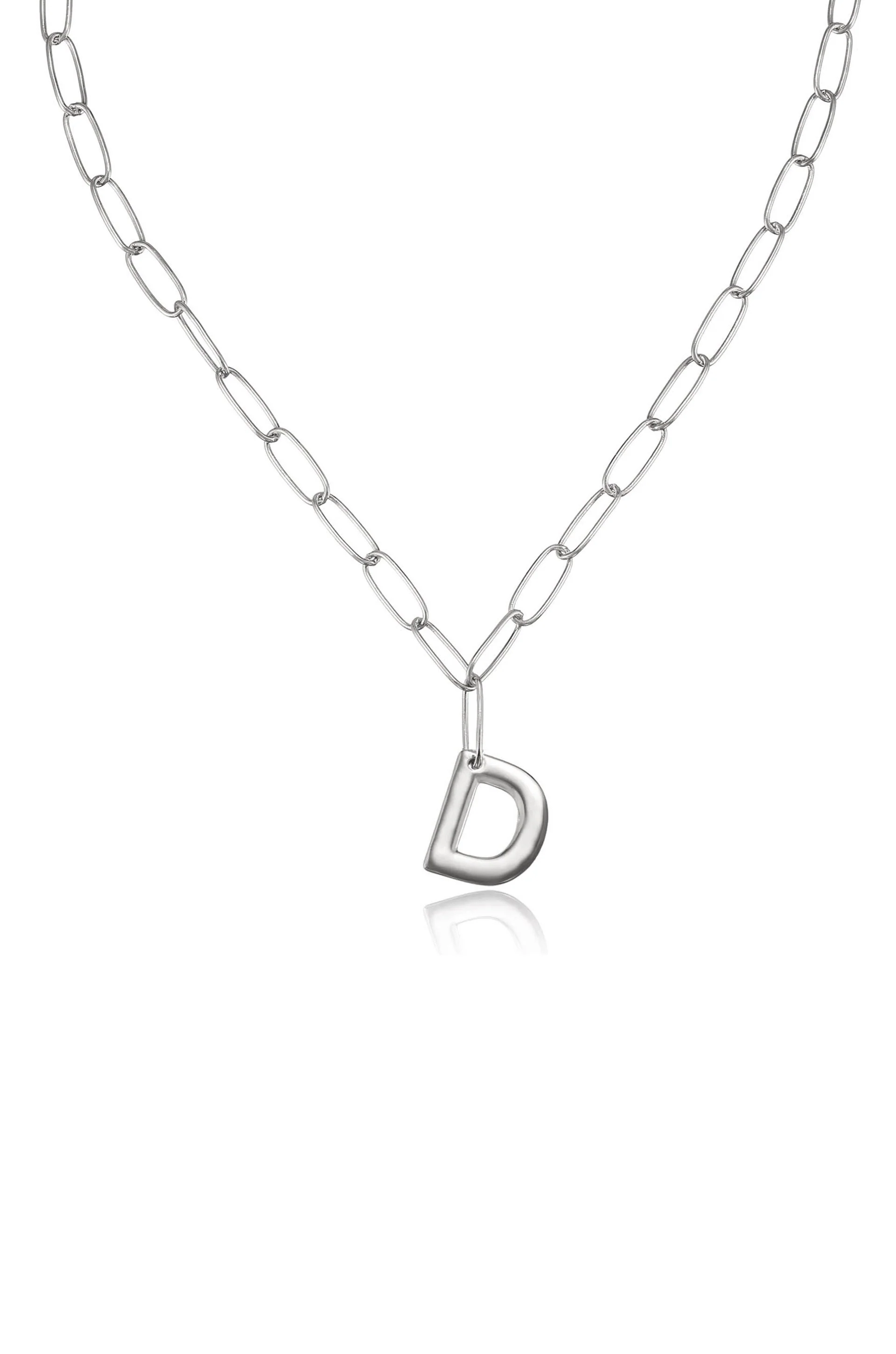 Paperclip Link Initial Necklace - Image 25